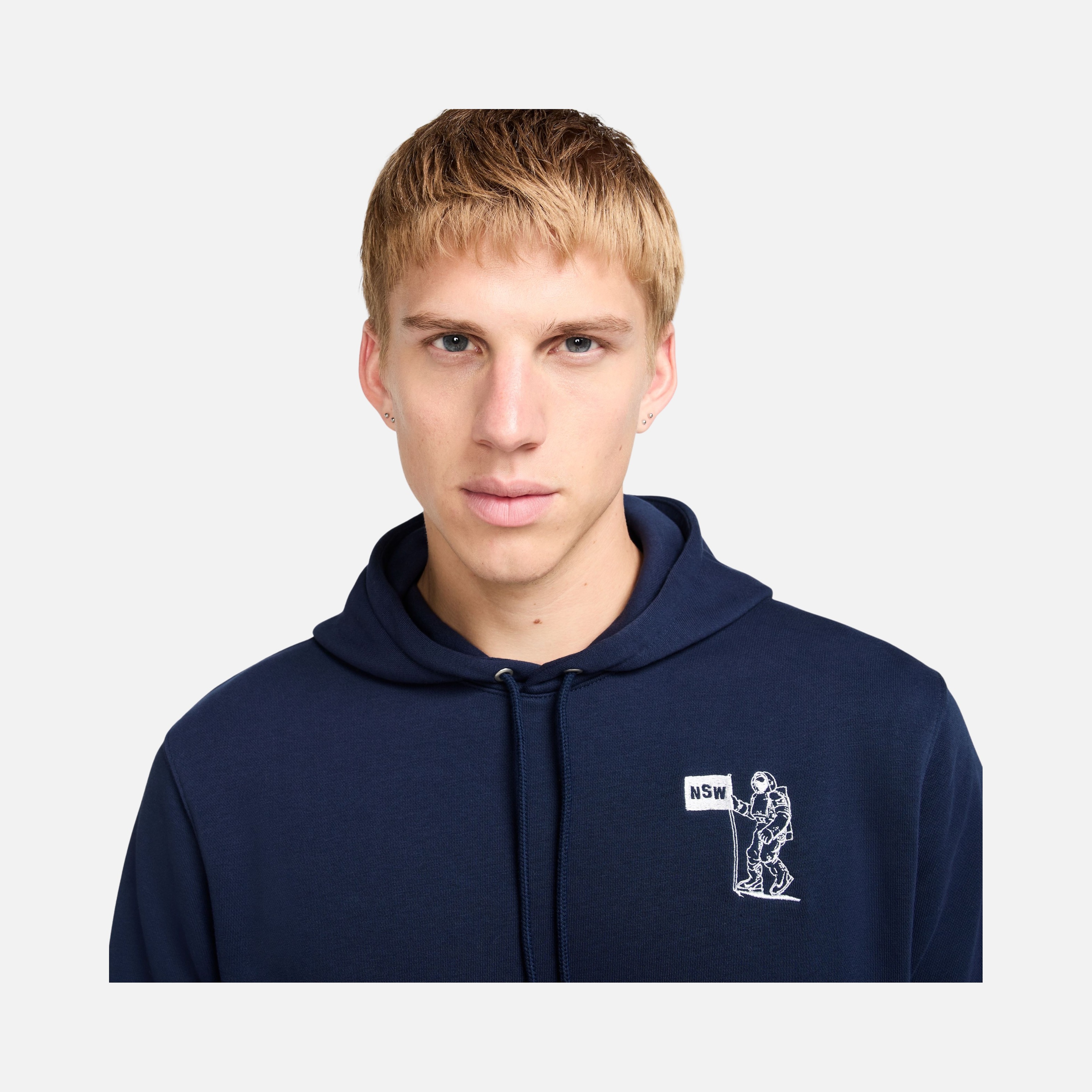 Nike Sportswear Club ''Moon Graphics'' French Terry Pullover Hooded Erkek Sweatshirt