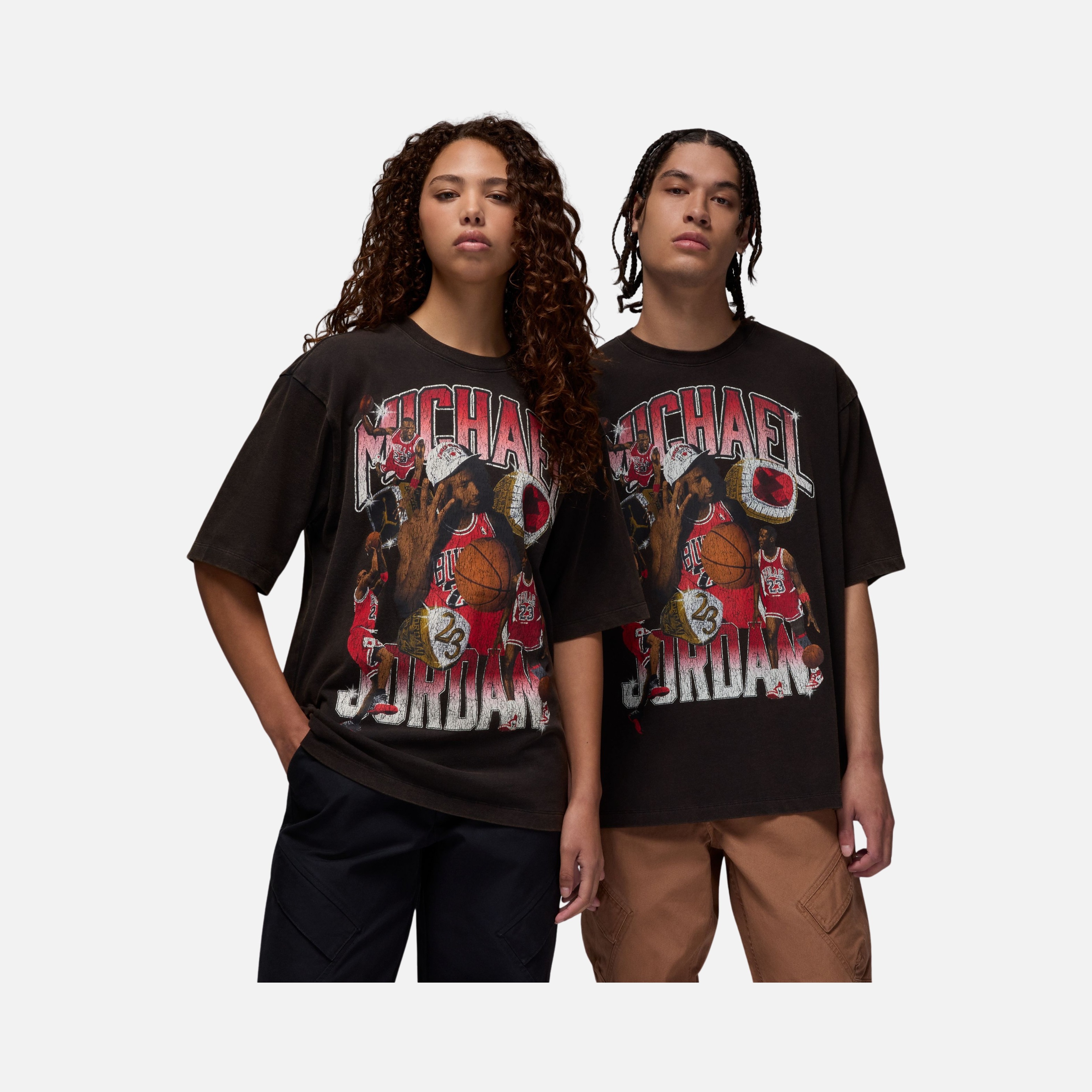 Nike Michael Jordan Flight Essentials '' Vintage Inspired Graphics'' Oversized Short-Sleeve Erkek Tişört