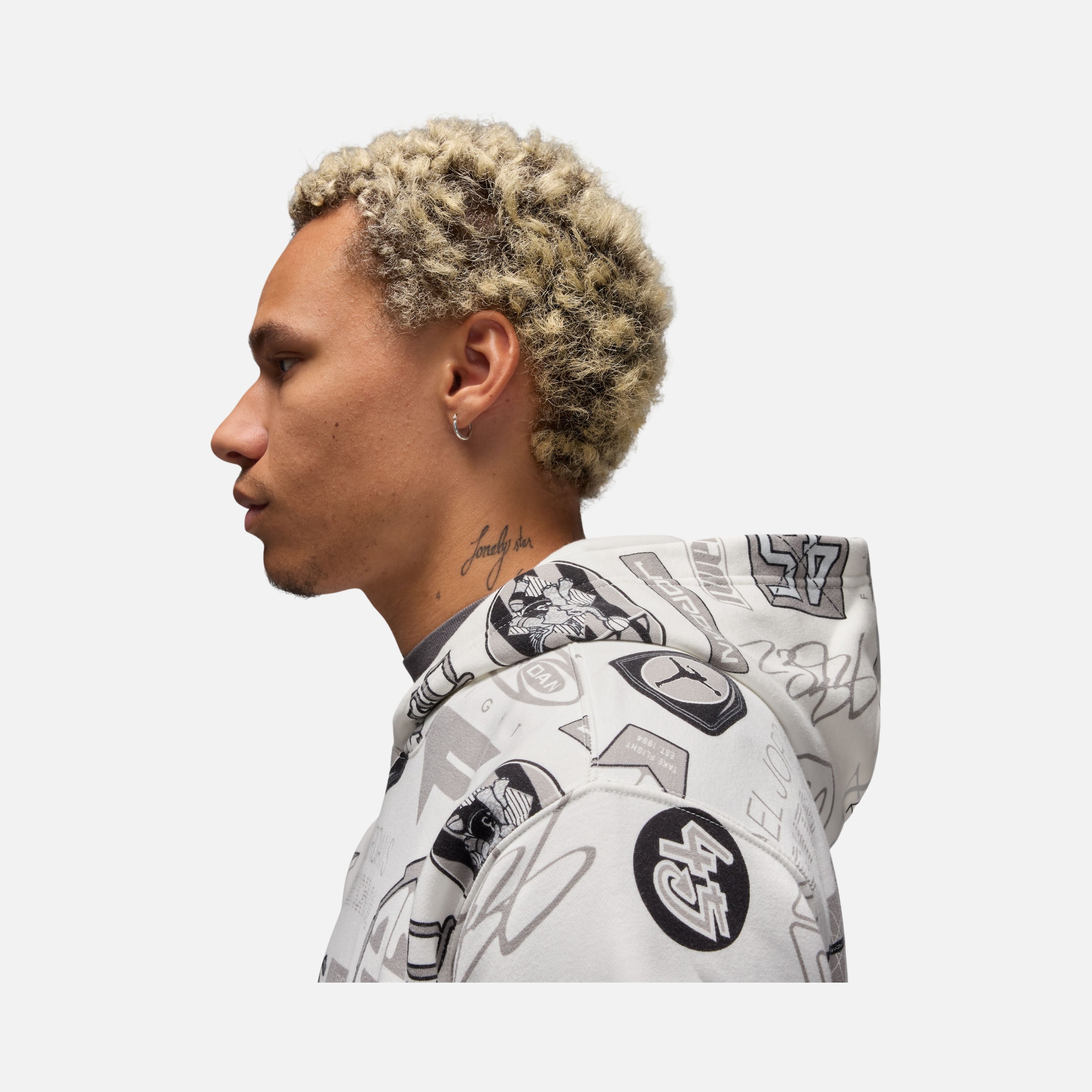 Nike Michael Jordan Essentials All Over Printed Fleece Pullover Erkek Sweatshirt