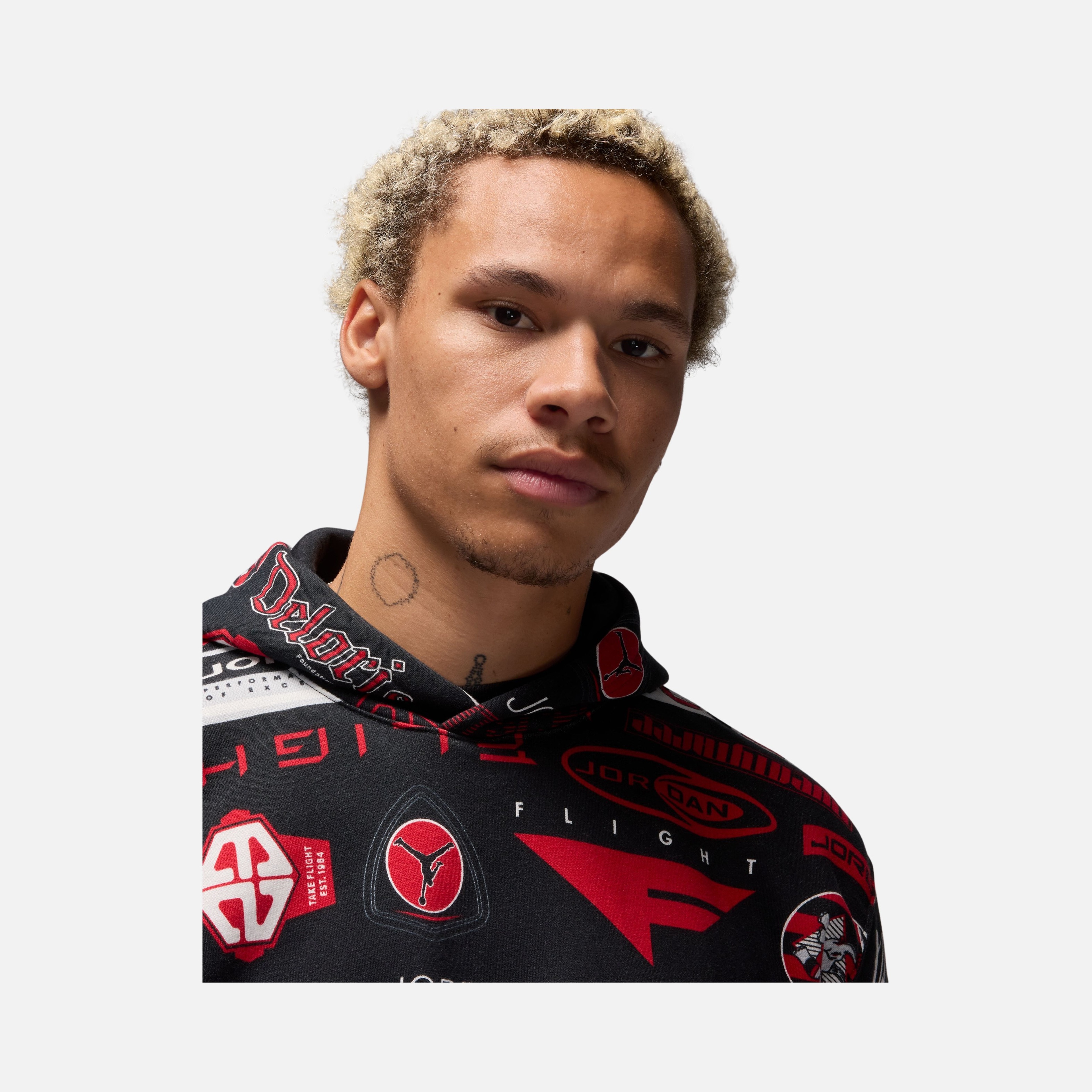 Nike Michael Jordan Essentials All Over Printed Fleece Pullover Erkek Sweatshirt