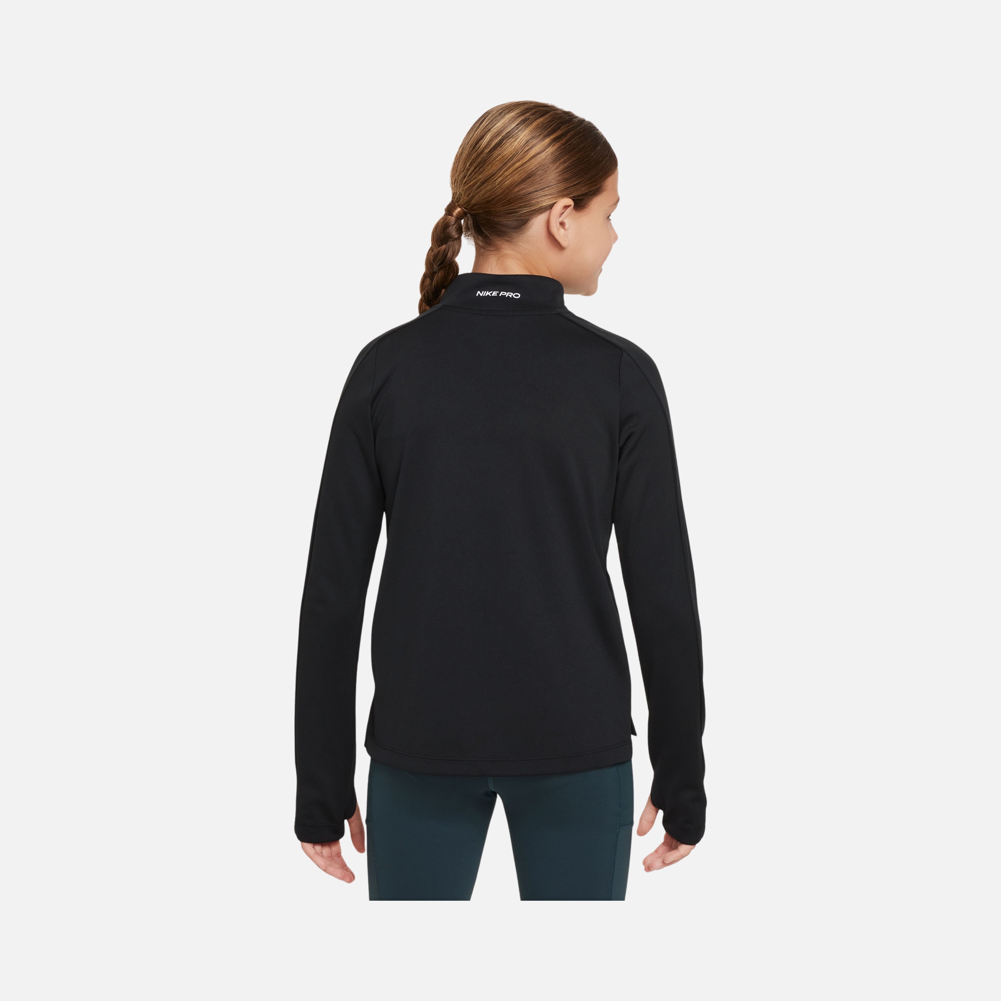 Nike Pro Dri-Fit 1/2-Zip Training Long-Sleeve (Girls') Çocuk Tişört