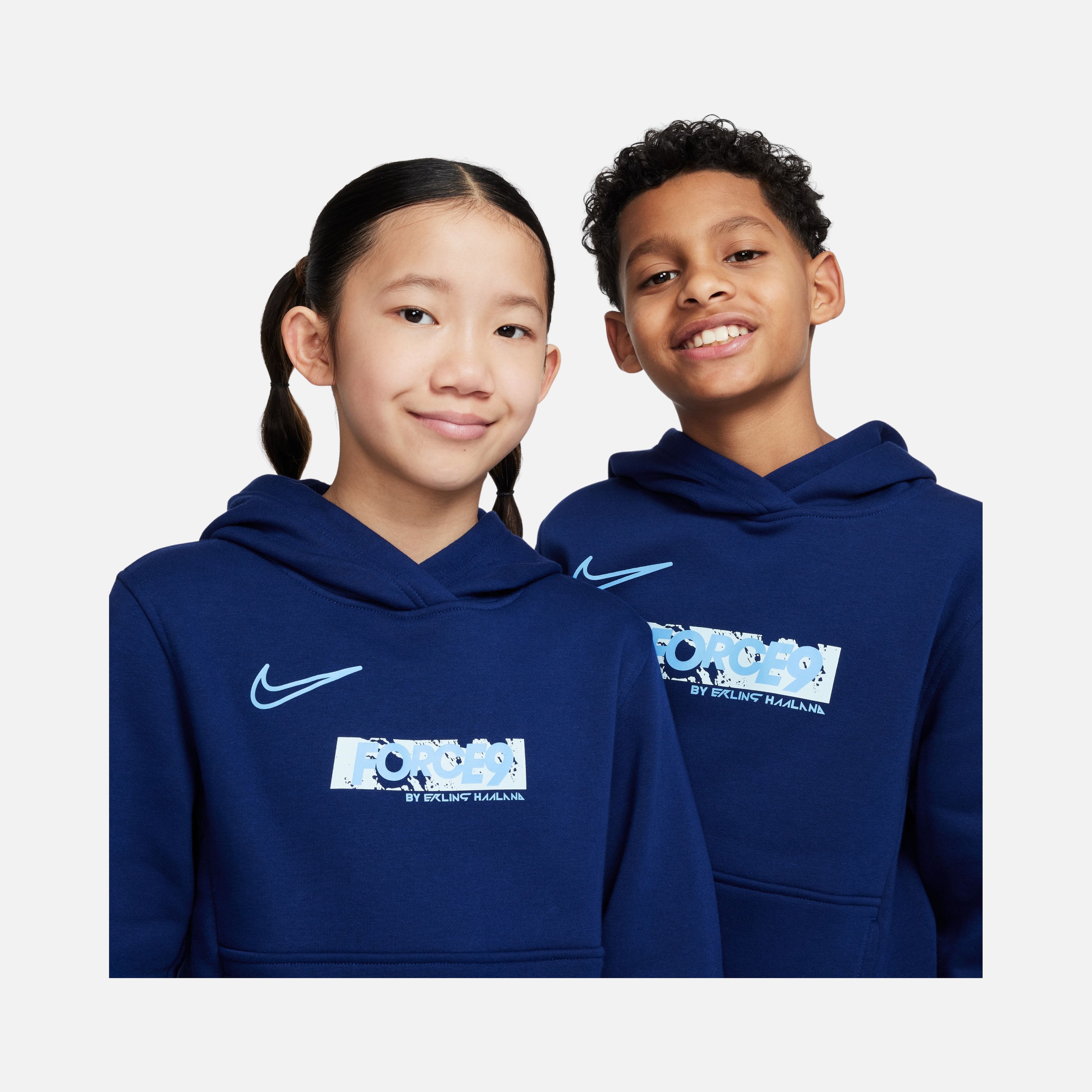 Nike Club Fleece ''Erling Haaland Force9'' Graphic Football Academy Hooded Çocuk Sweatshirt