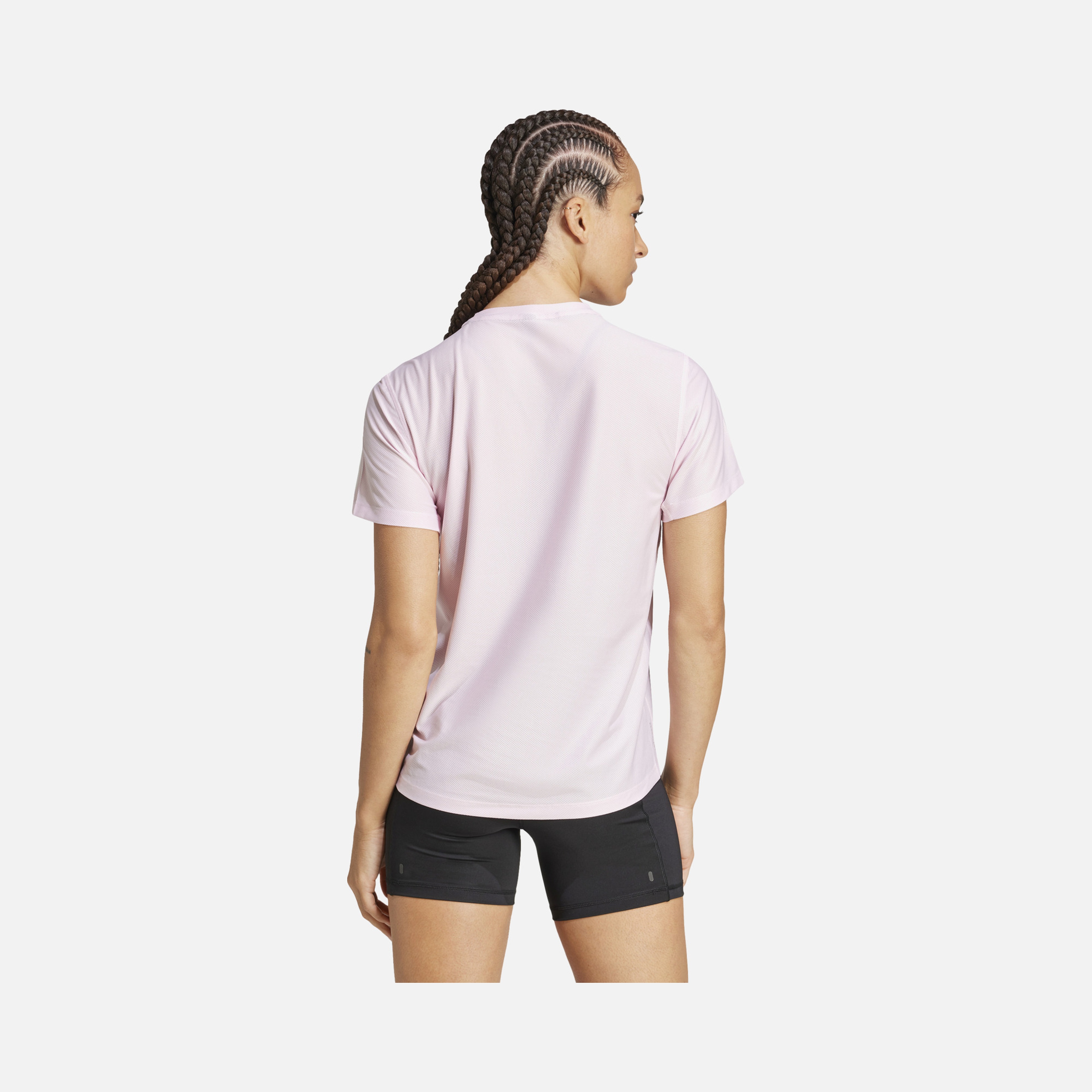 adidas AEROREADY Run Own The 3-Stripes Crew Neck Running Short-Sleeve Kadın Tişört