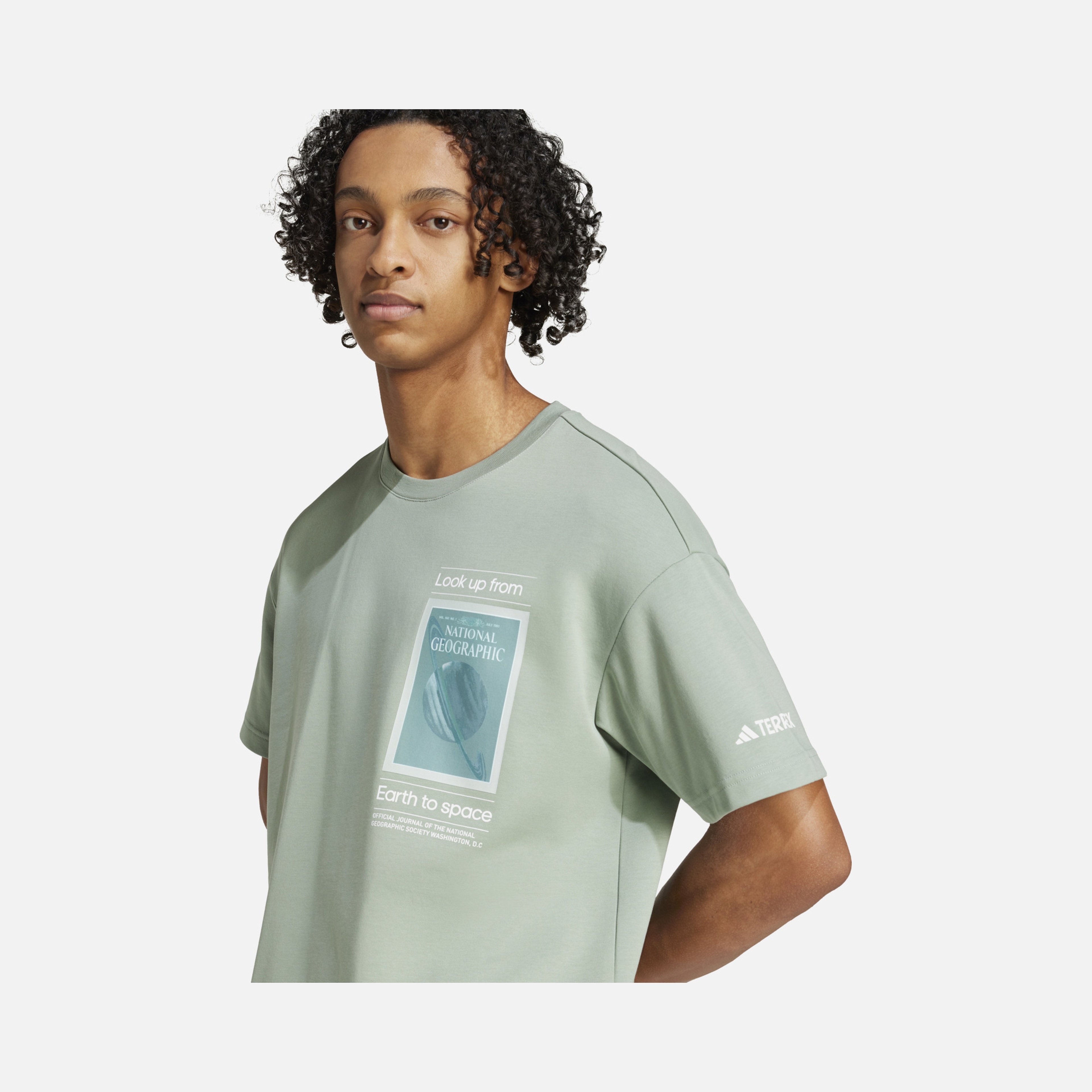 adidas Terrex Look Up From Earth ''National Geographic'' Hiking Short-Sleeve Erkek Tişört