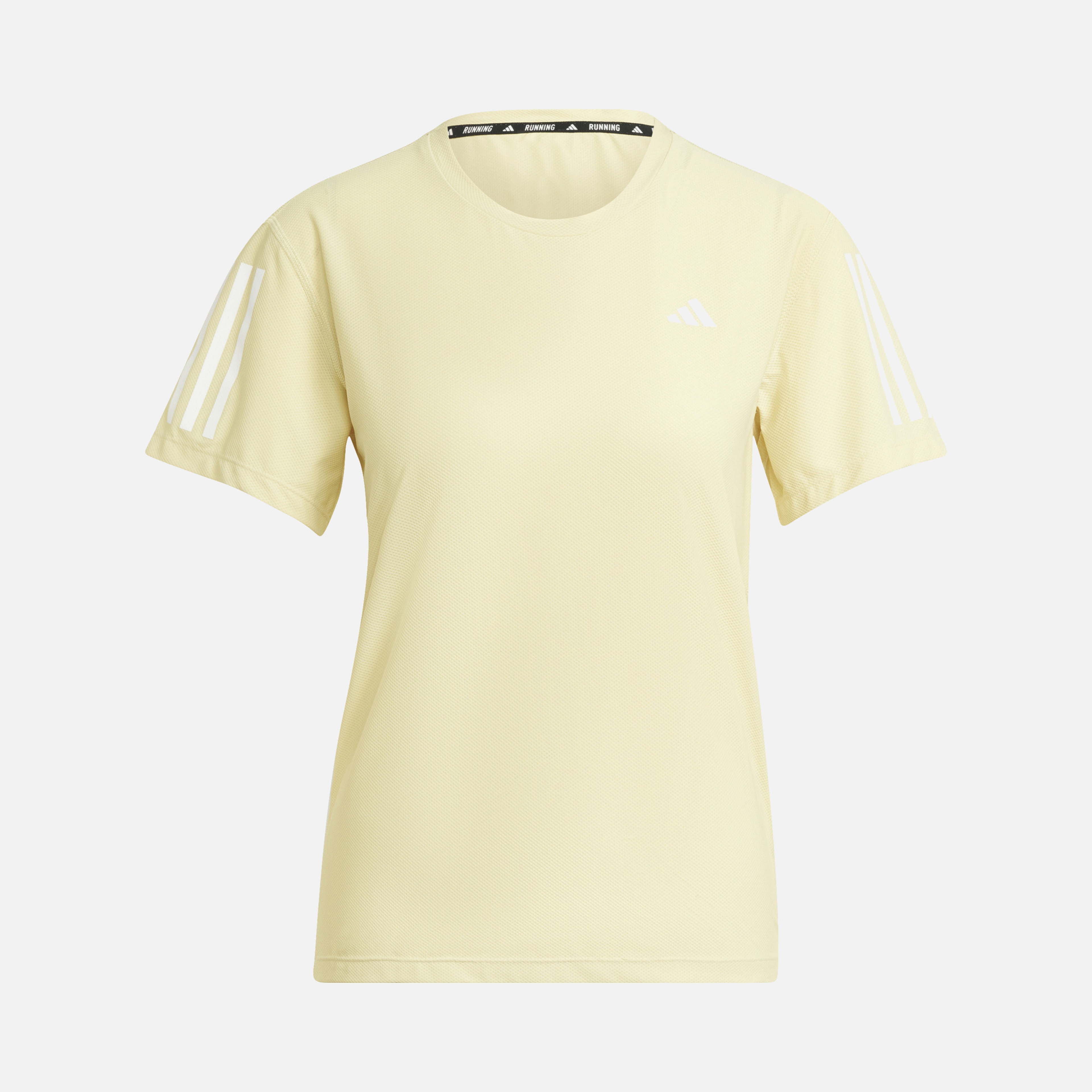 adidas AEROREADY Run Own The 3-Stripes Crew Neck Running Short-Sleeve Kadın Tişört