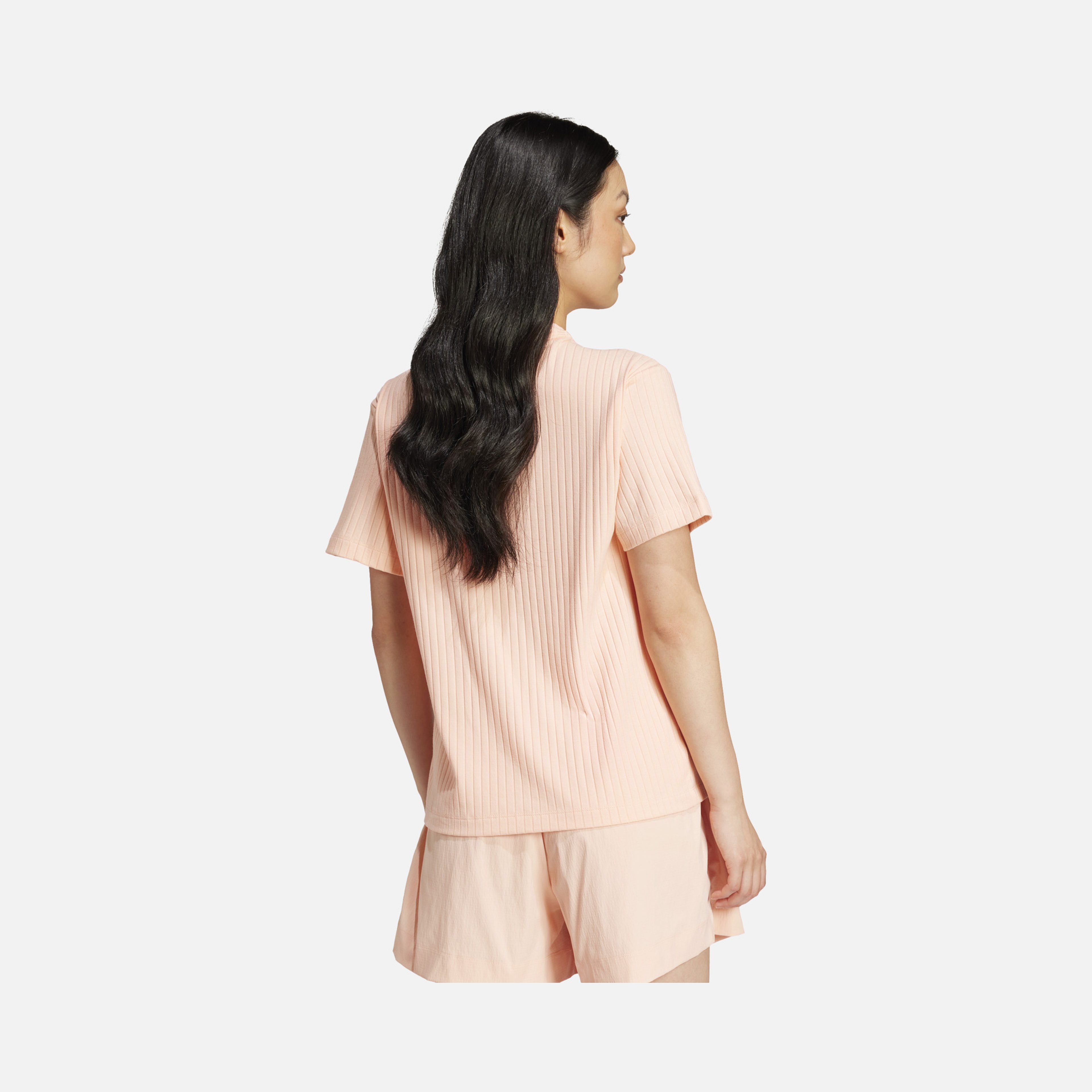 adidas Originals Essentials Wide Ribbed Fabric Texture Short-Sleeve Kadın Tişört