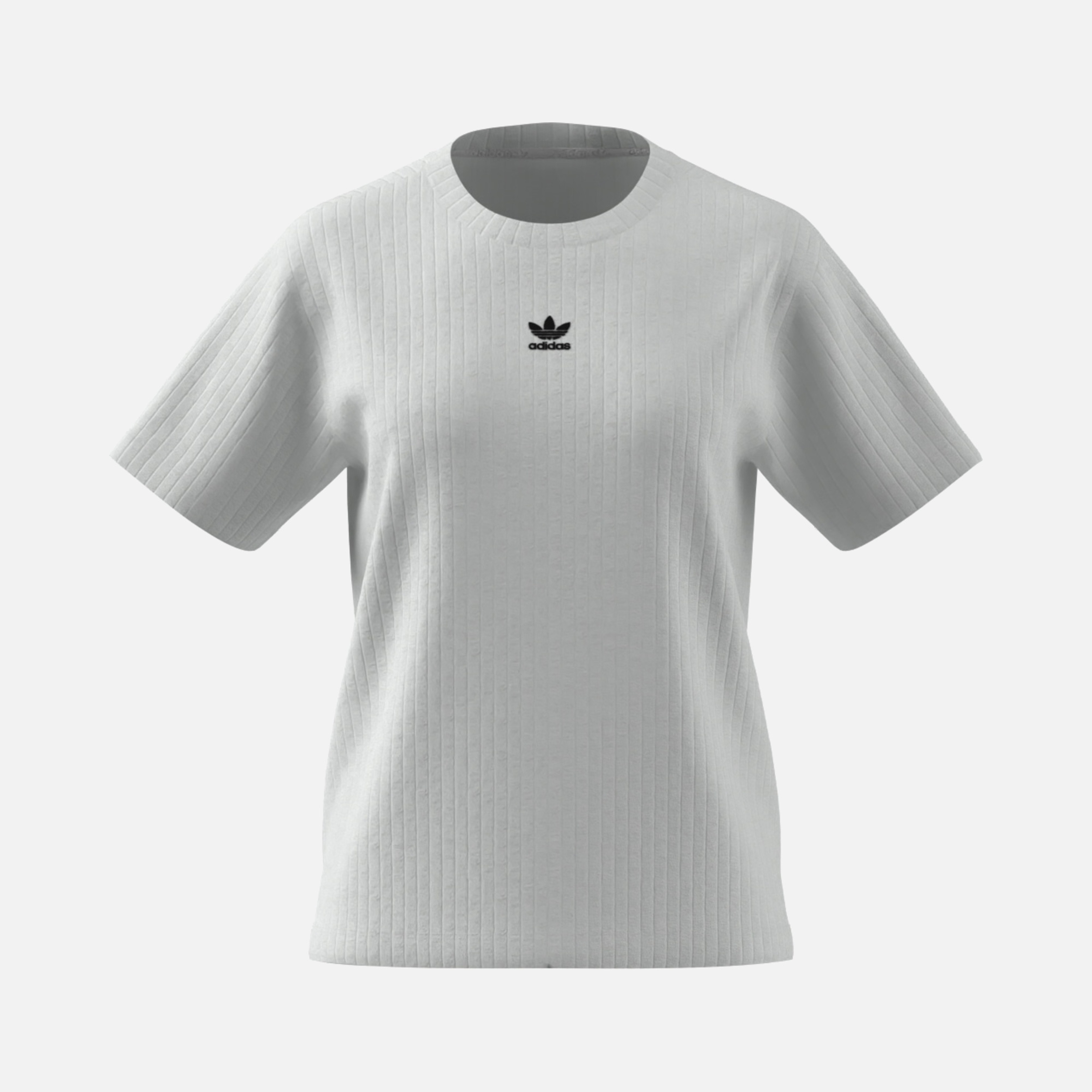 adidas Originals Essentials Wide Ribbed Fabric Texture Short-Sleeve Kadın Tişört