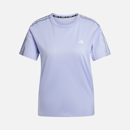 adidas AEROREADY Own the Run 3-Stripes Running Short-Sleeve Kadın Tişört