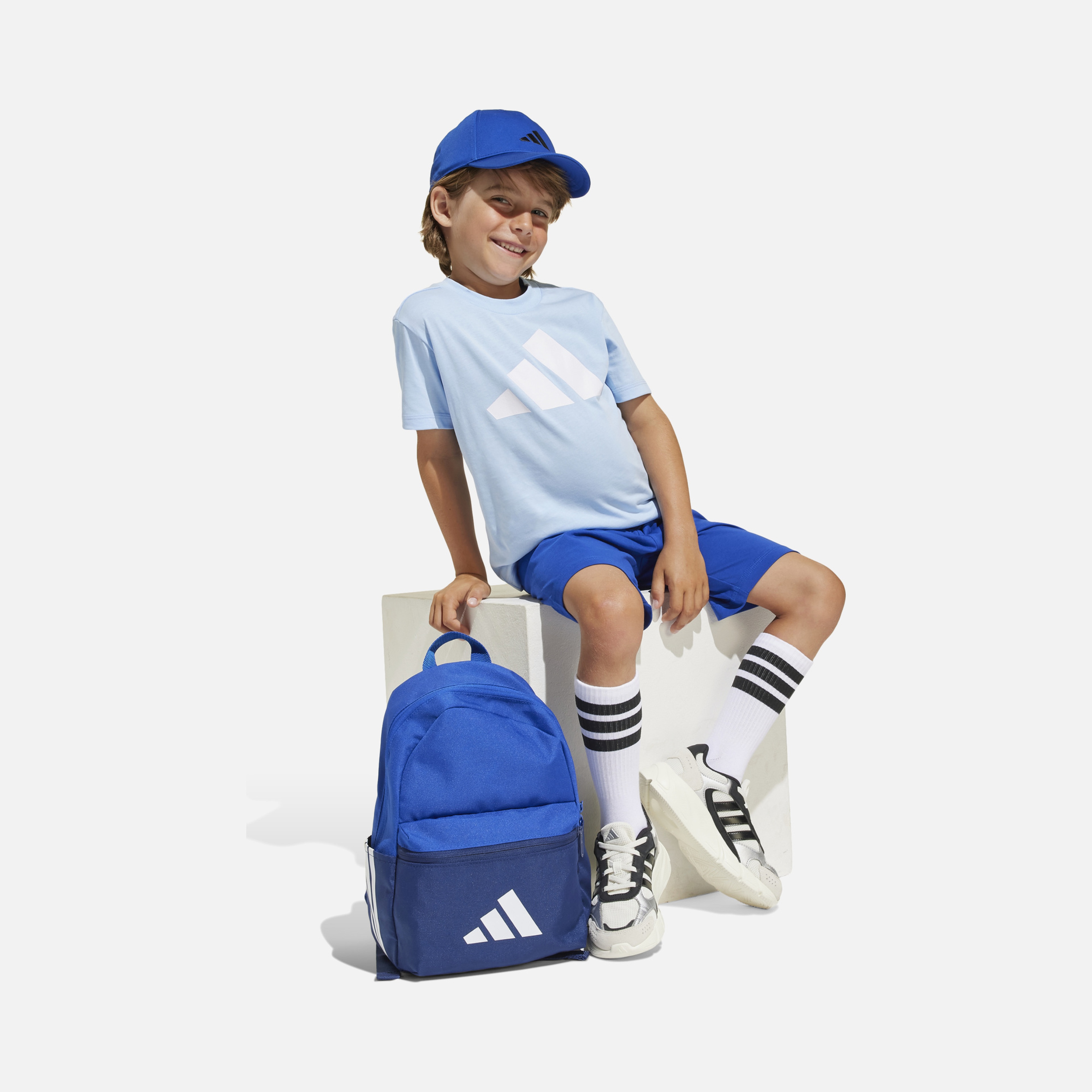 adidas Sportswear Essentials Big 3 Bar Logo Graphic Short-Sleeve Tişört&Şort Çocuk Takım