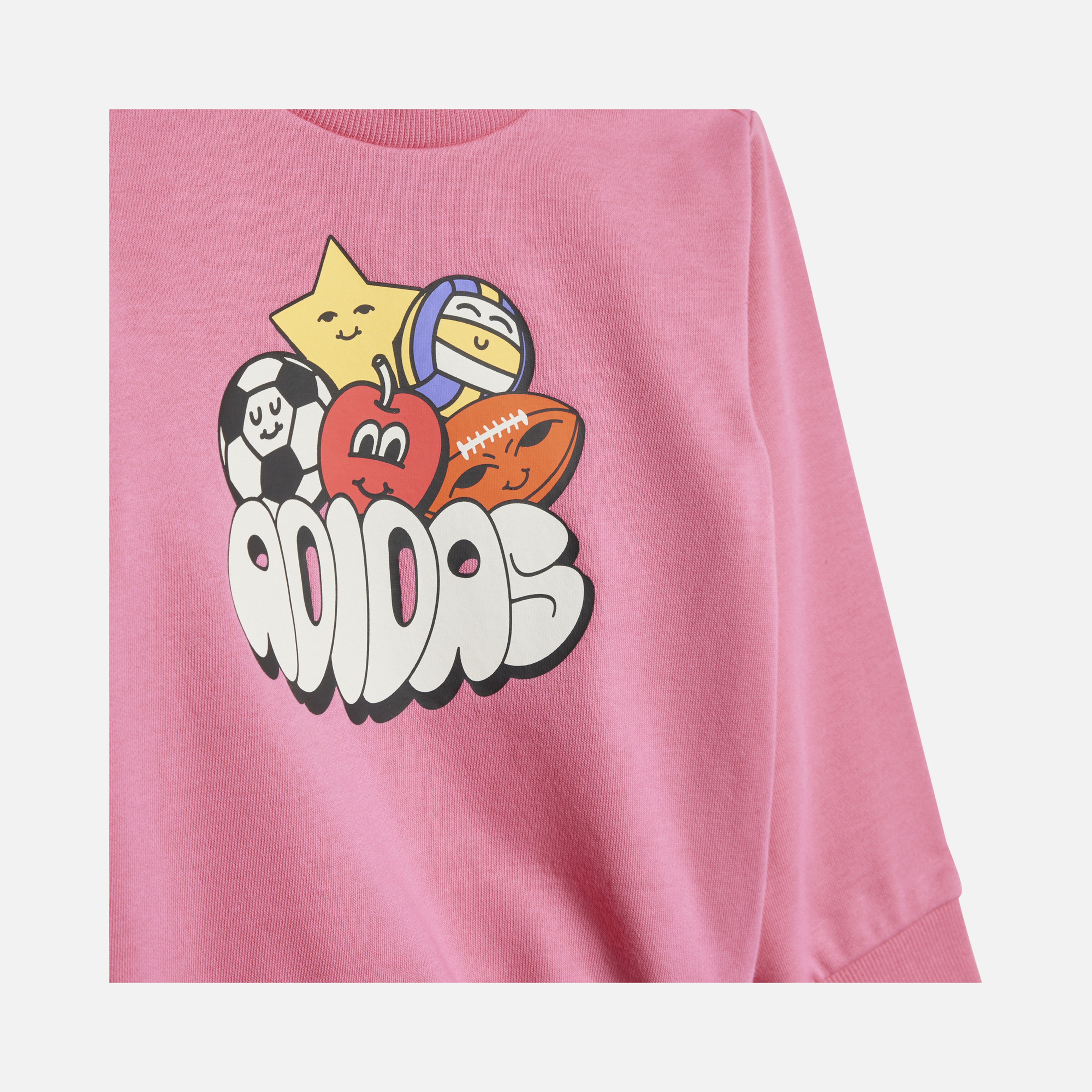 adidas Seasonal Essentials Fun All Over Printed French Terry 2 Snaps on Shoulder Bebek Eşofman Takımı