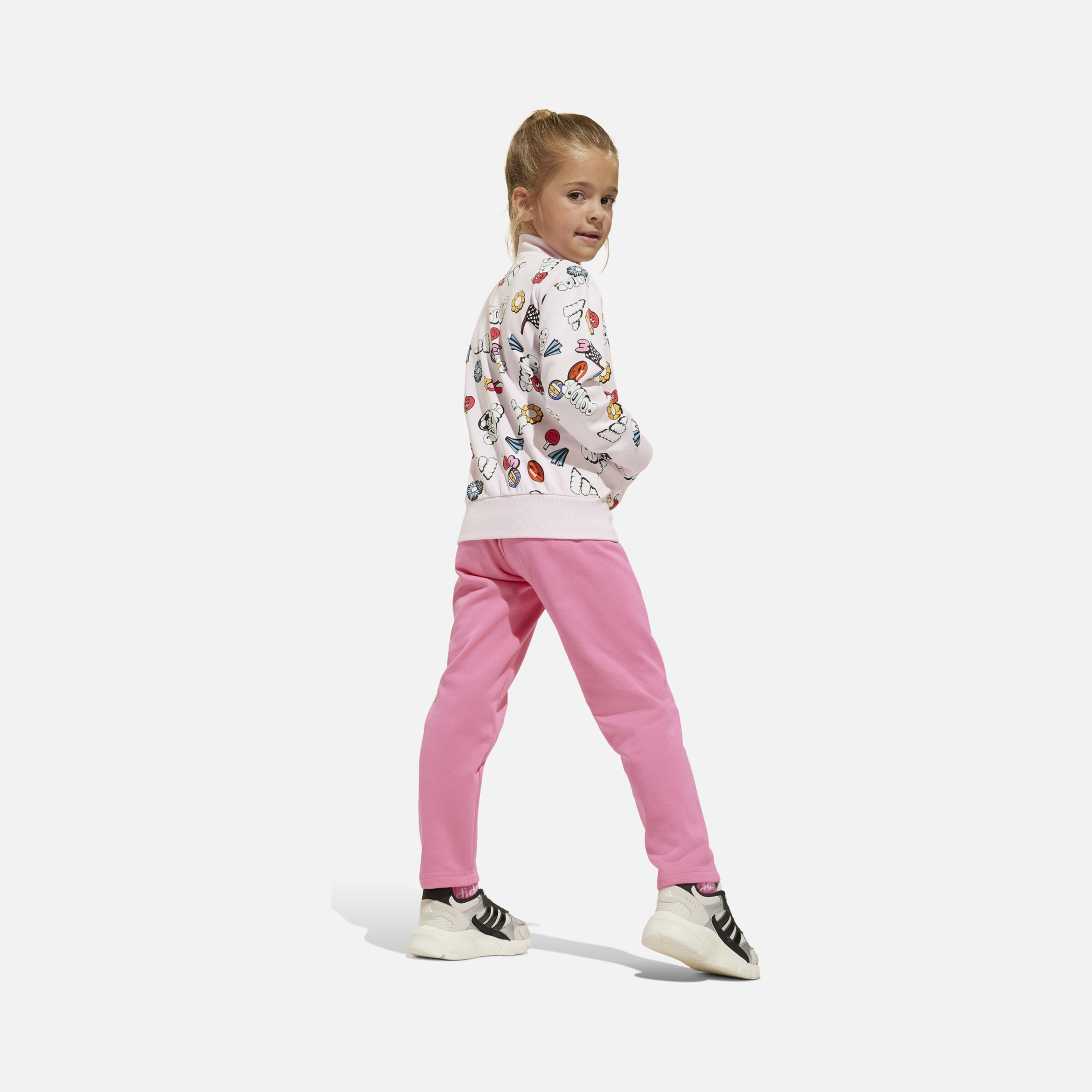 adidas Seasonal Essentials Fun All Over Printed French Terry Full-Zip Çocuk Eşofman Takımı