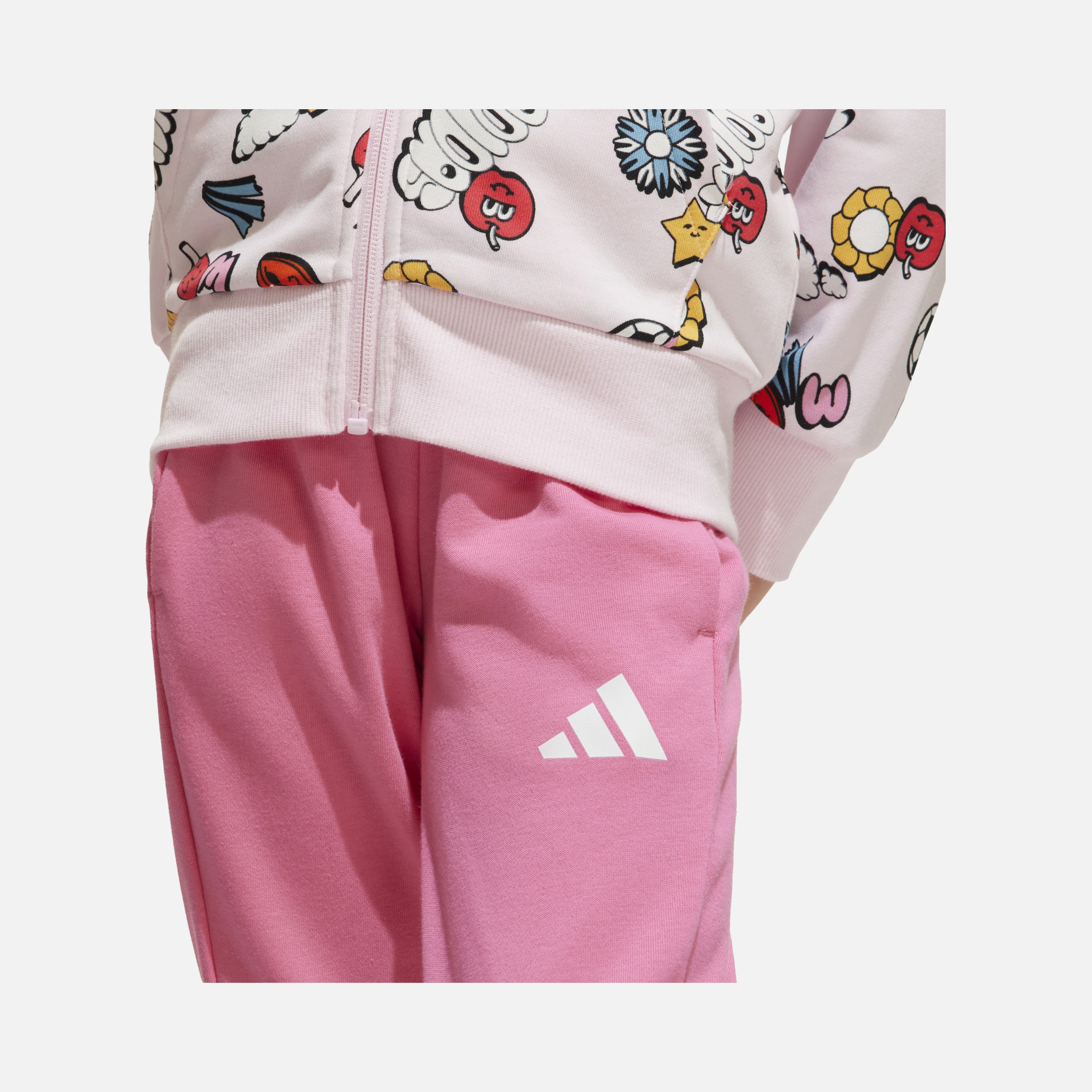 adidas Seasonal Essentials Fun All Over Printed French Terry Full-Zip Çocuk Eşofman Takımı