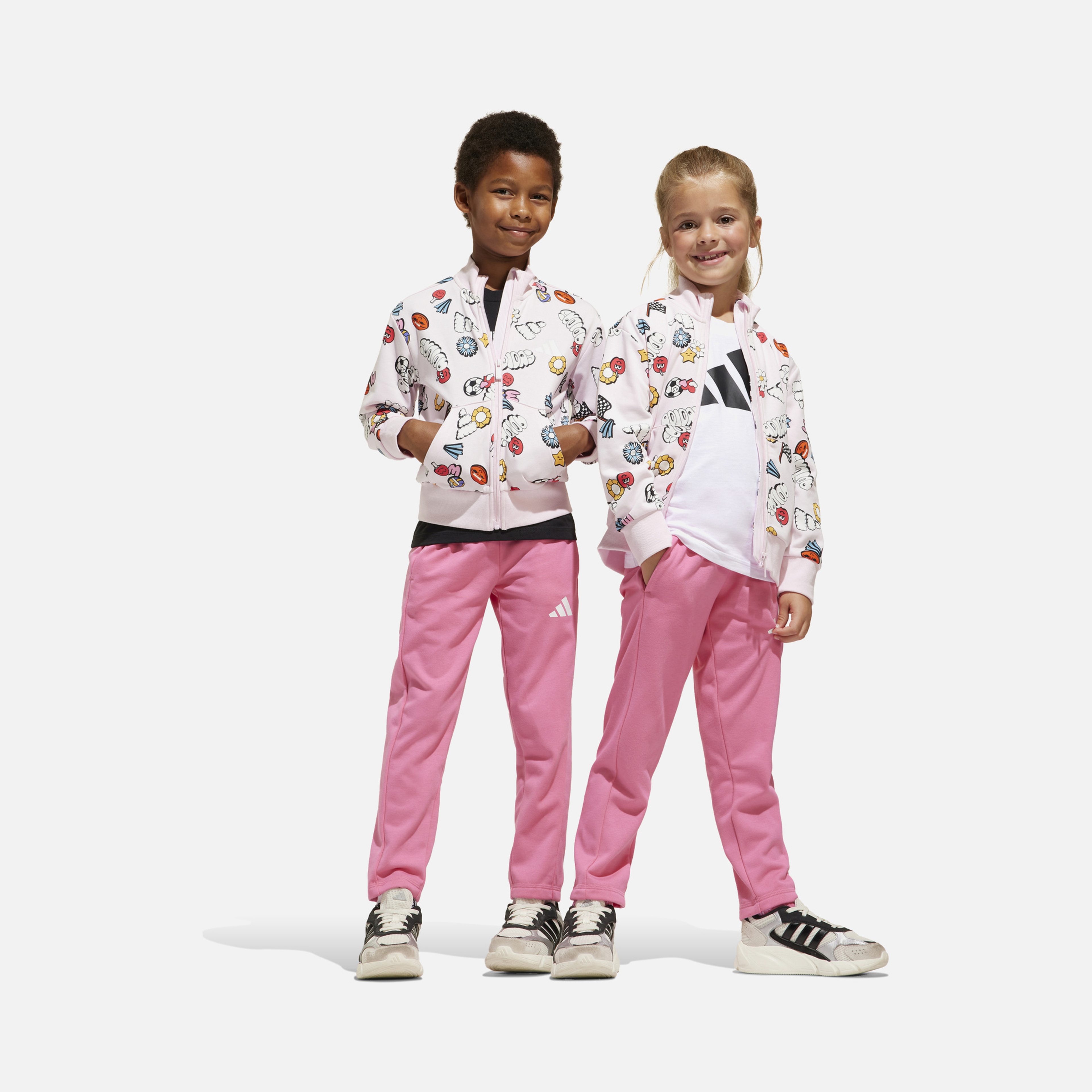 adidas Seasonal Essentials Fun All Over Printed French Terry Full-Zip Çocuk Eşofman Takımı