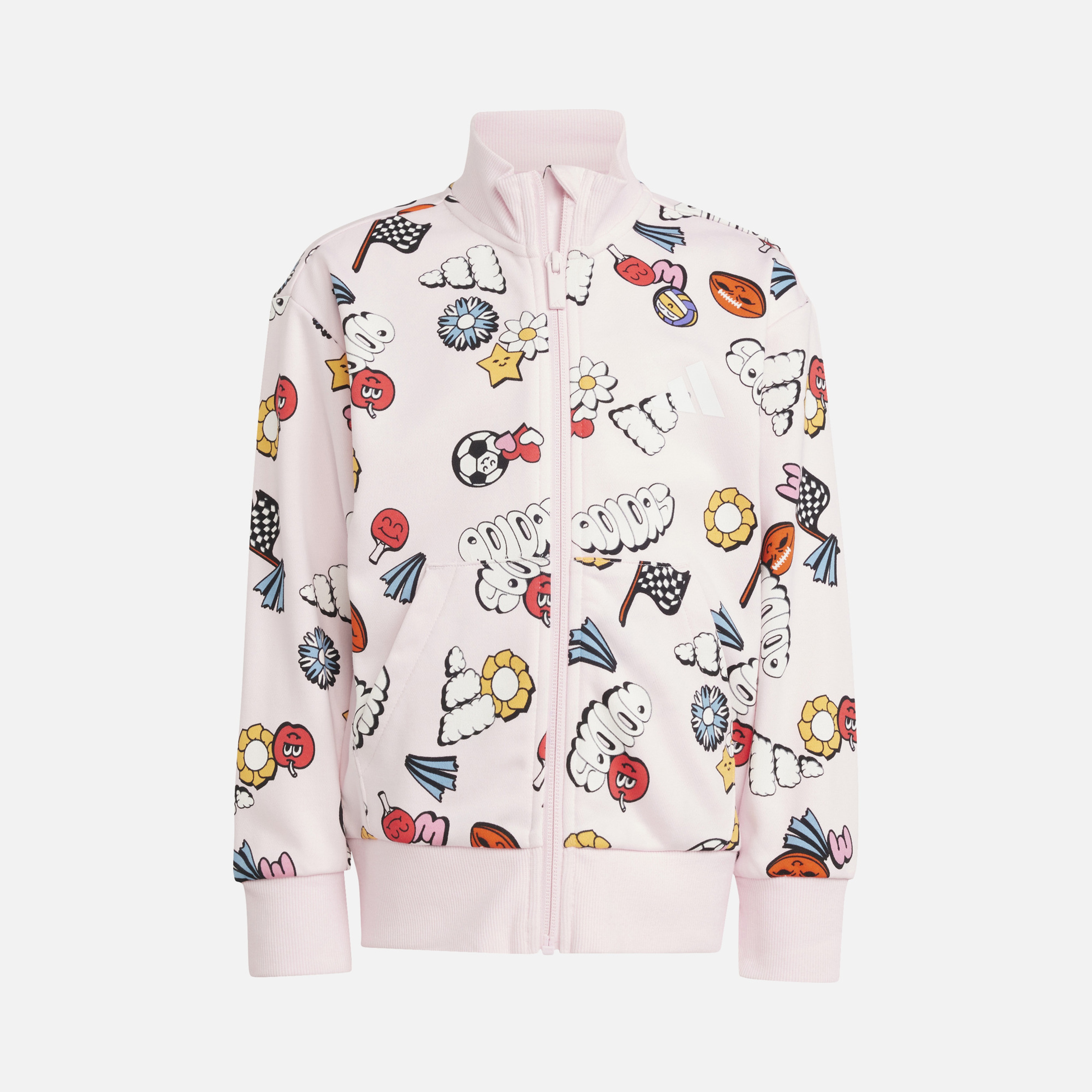 adidas Seasonal Essentials Fun All Over Printed French Terry Full-Zip Çocuk Eşofman Takımı