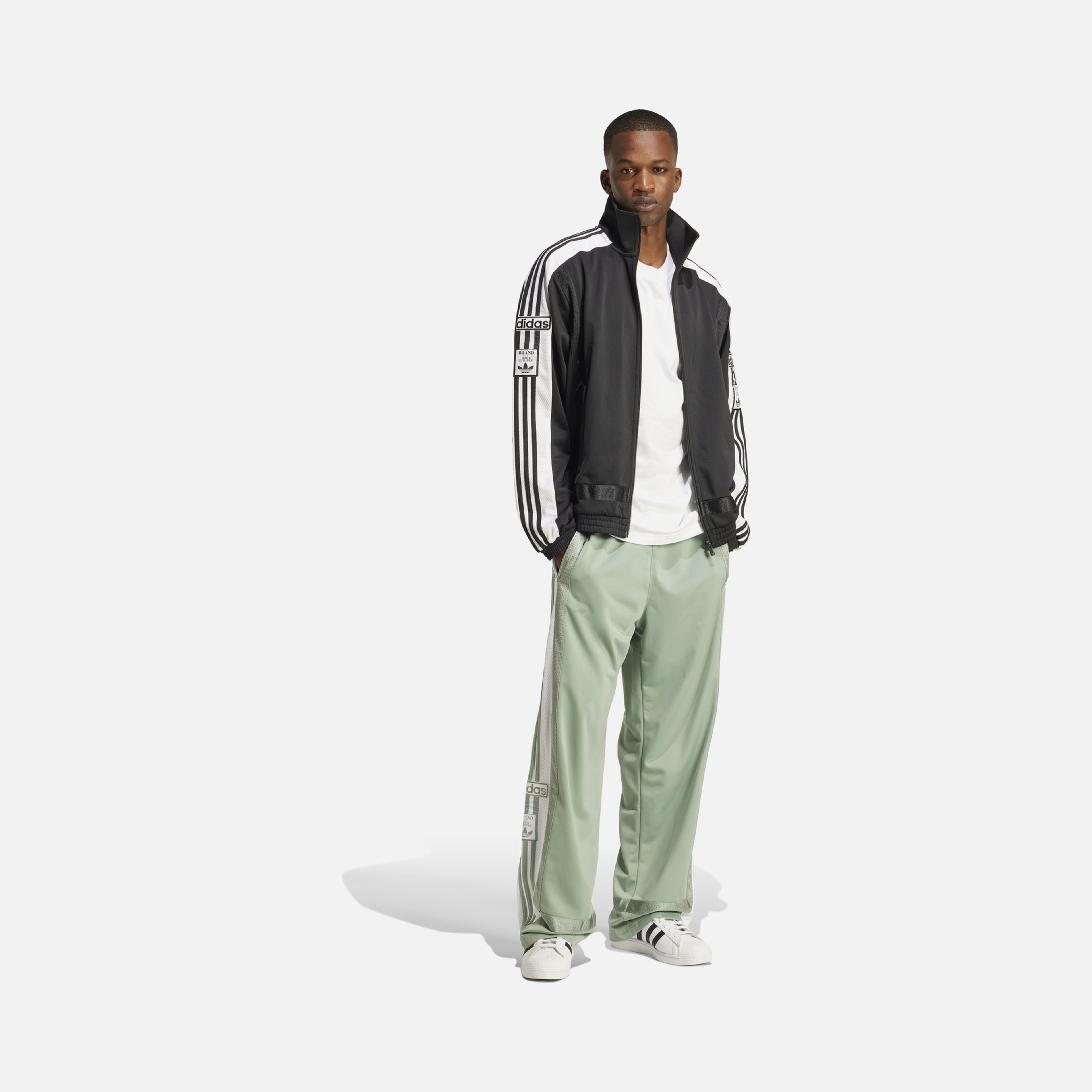 adidas Originals Adibreak Knitted Iconic 3-Stripes Loose Cut Full-Zip Erkek Sweatshirt