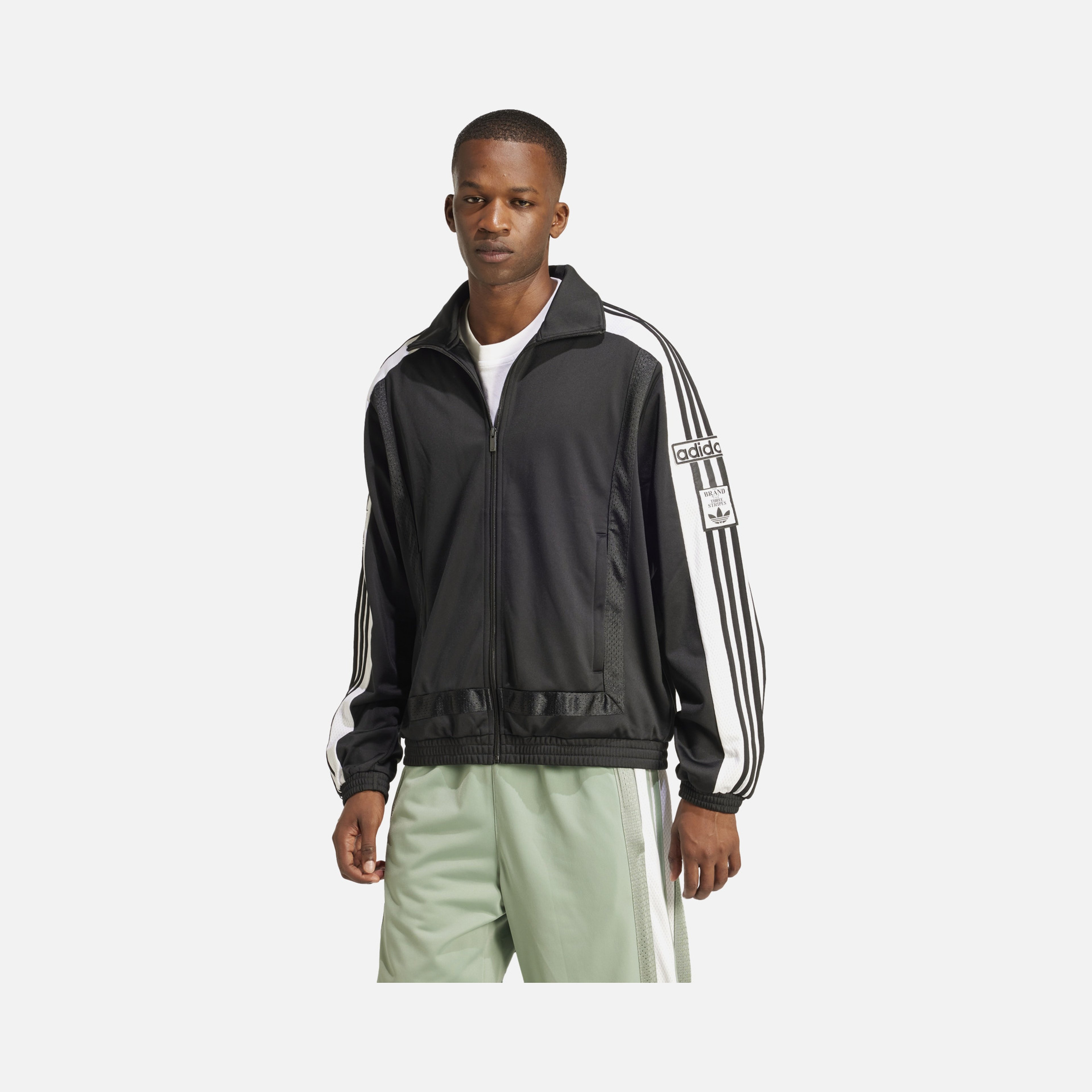 adidas Originals Adibreak Knitted Iconic 3-Stripes Loose Cut Full-Zip Erkek Sweatshirt