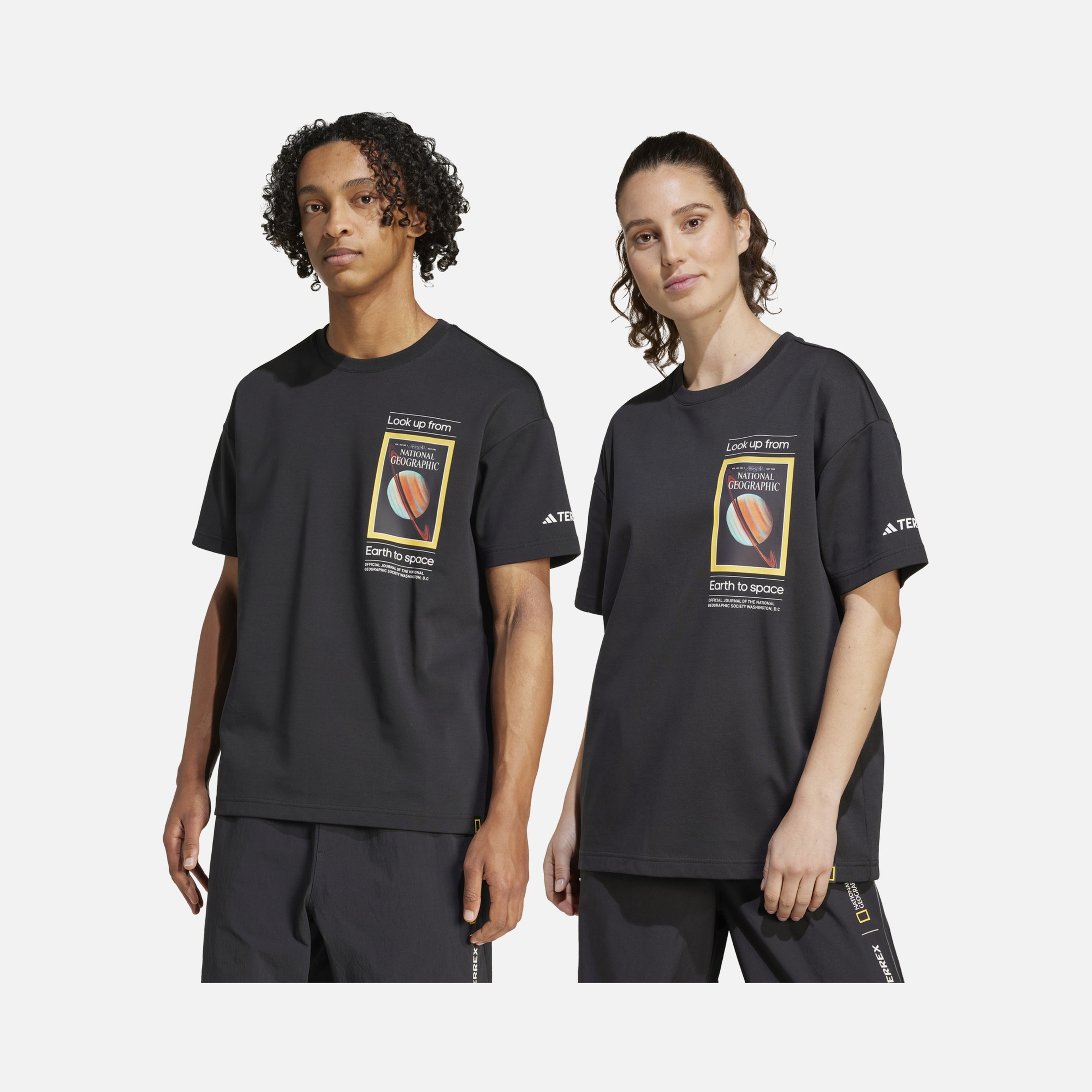 adidas Terrex Look Up From Earth ''National Geographic'' Hiking Short-Sleeve Erkek Tişört