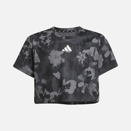 adidas Climacool Train Essentials All Over Printed Flower Cropped Gym & Training Short-Sleeve (Girls') Çocuk Tişört