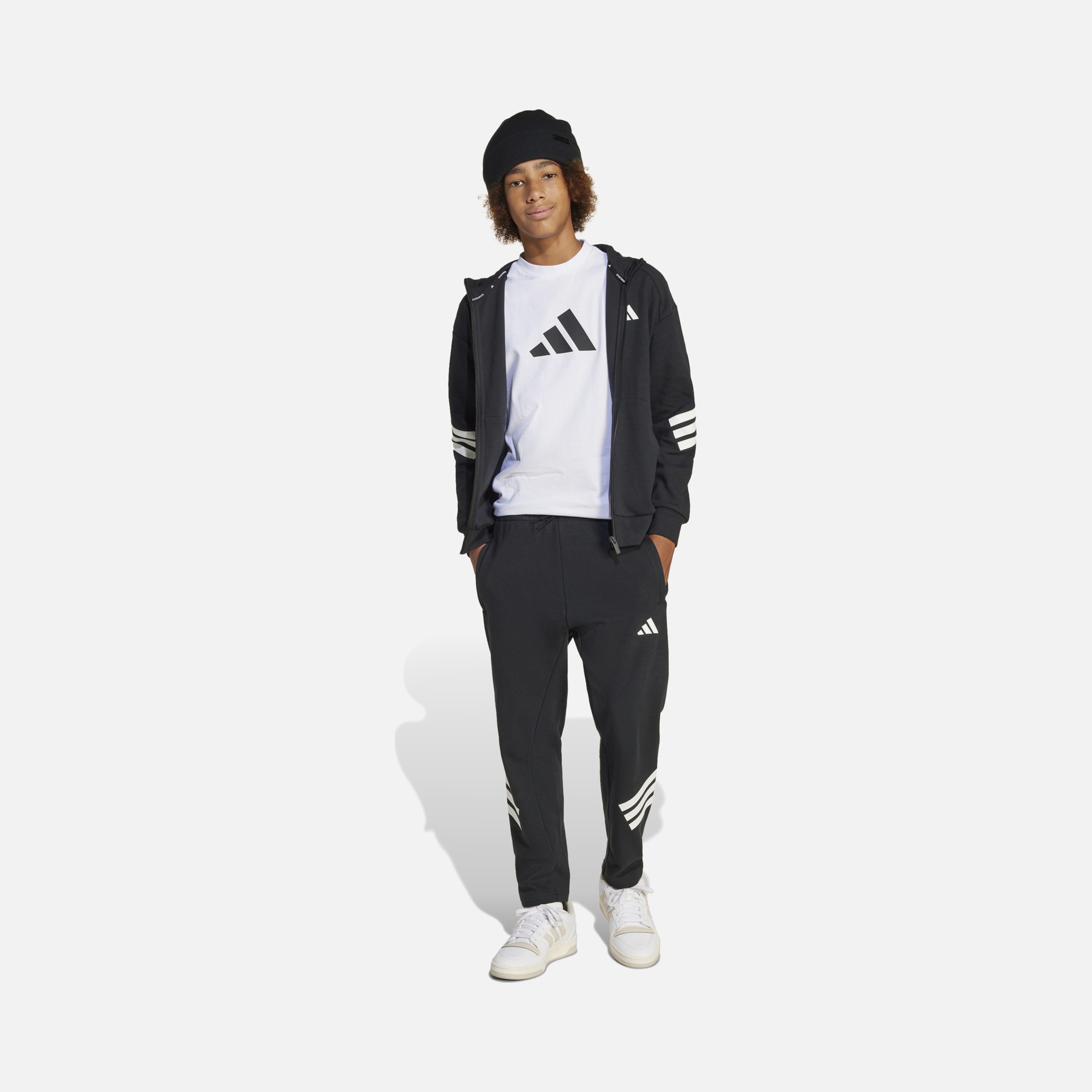 adidas Sportswear Future Icons 3-Stripes Regular- Fit Full-Zip Hooded Çocuk Sweatshirt