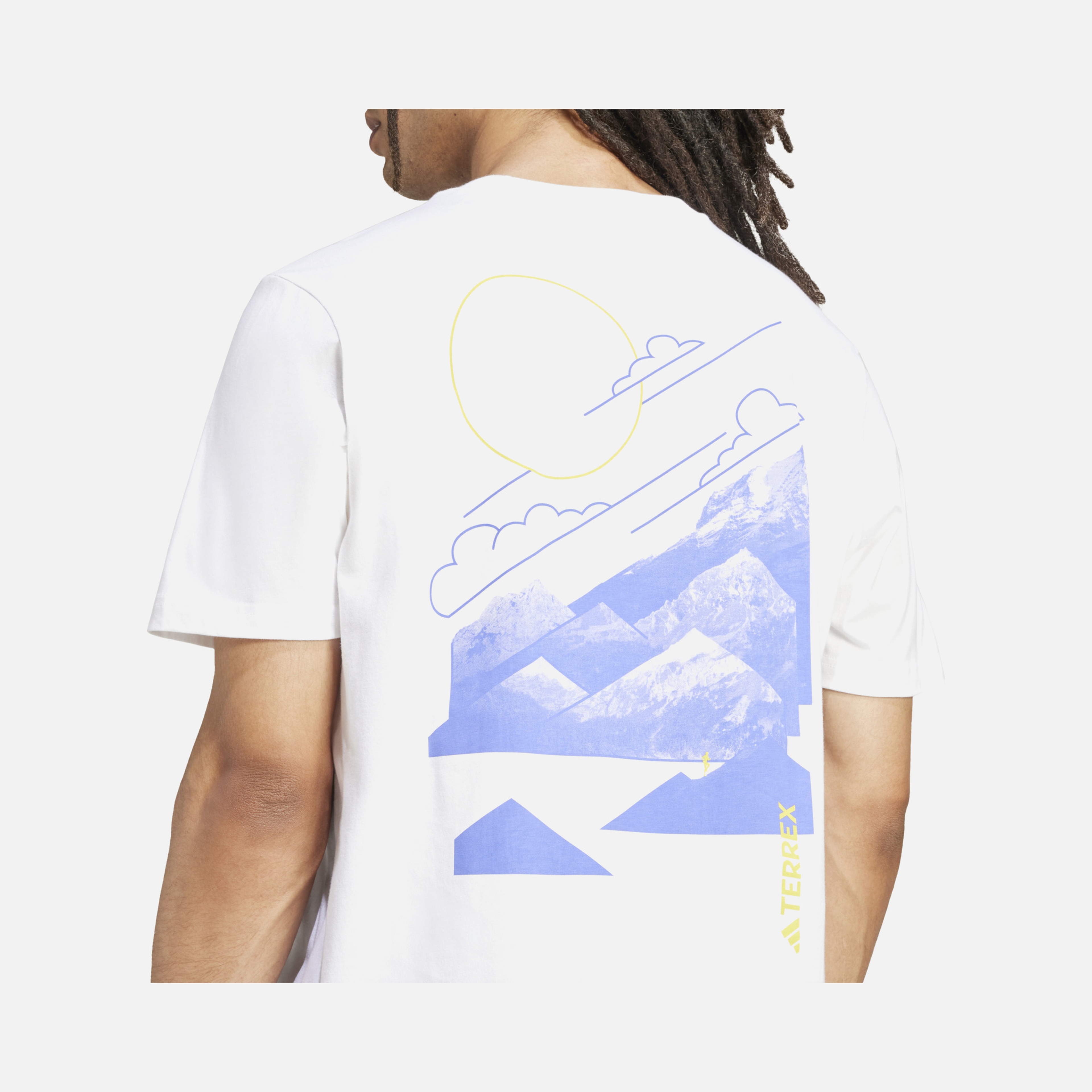 adidas Terrex Run Sun Graphic Hiking Short-Sleeve Erkek Tişört