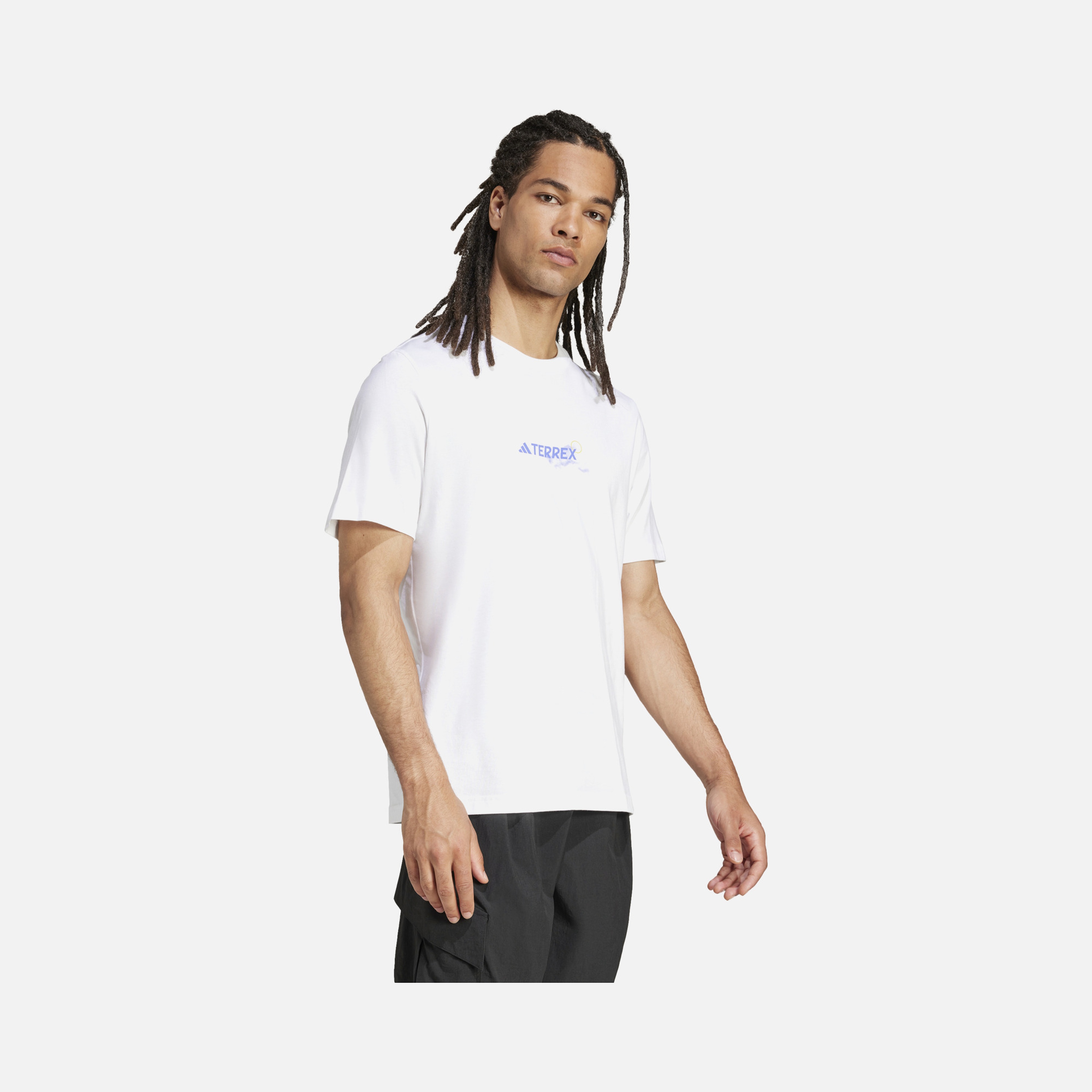 adidas Terrex Run Sun Graphic Hiking Short-Sleeve Erkek Tişört