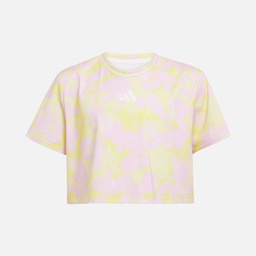 adidas Climacool Train Essentials All Over Printed Flower Cropped Gym & Training Short-Sleeve (Girls') Çocuk Tişört