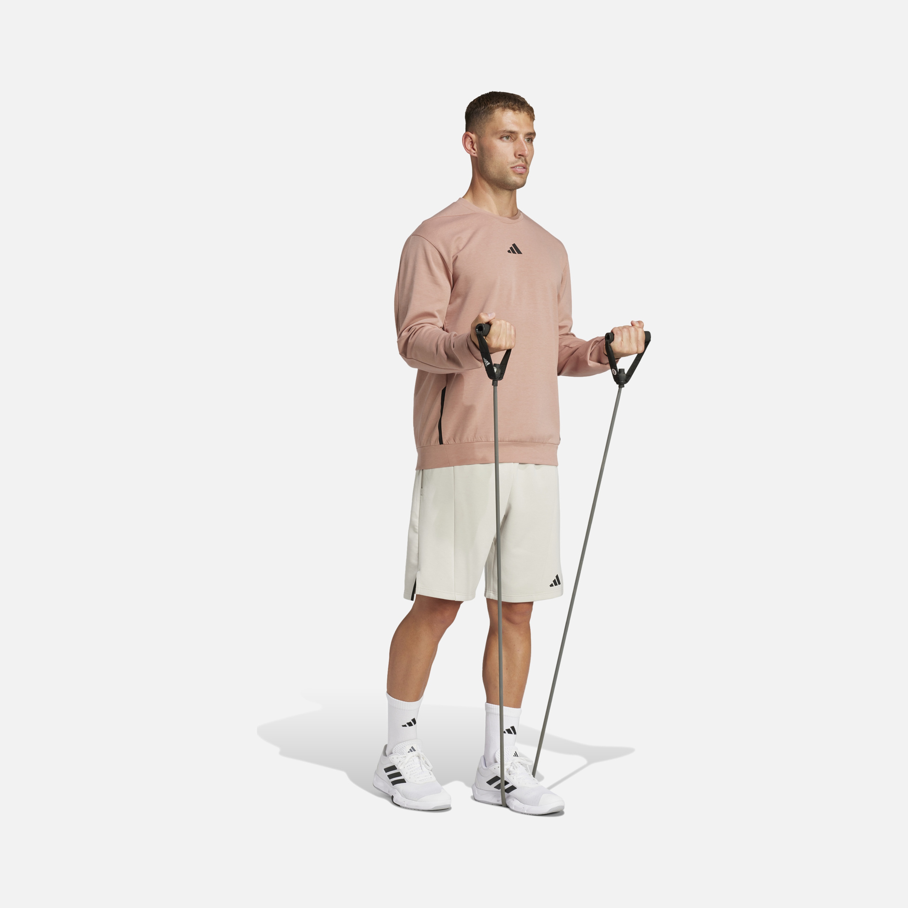 adidas AEROREADY Designed for Gym & Training Crew Erkek Sweatshirt