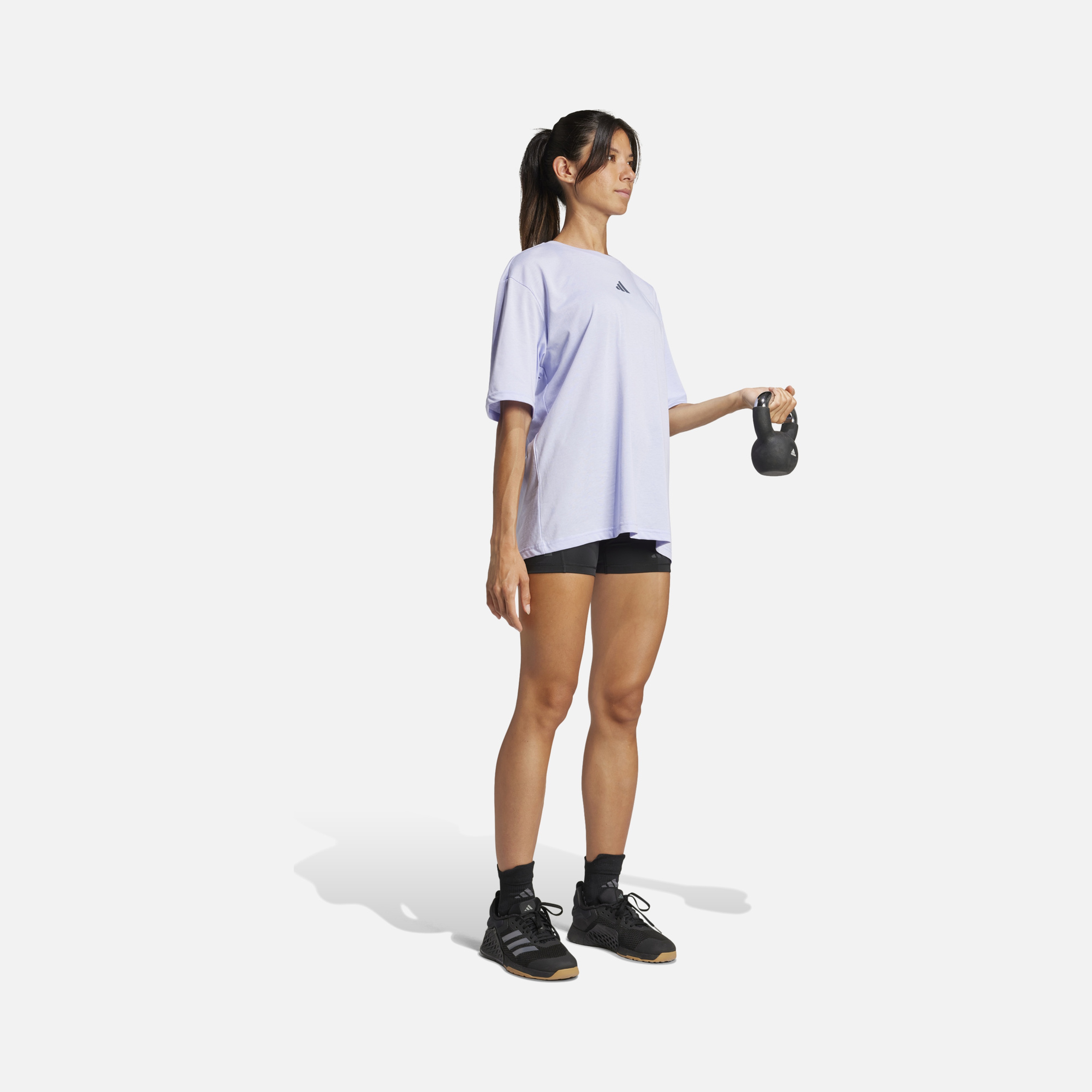 adidas Strong ''One Rep At A Time Graphic'' Oversized Gym & Training Short-Sleeve Kadın Tişört