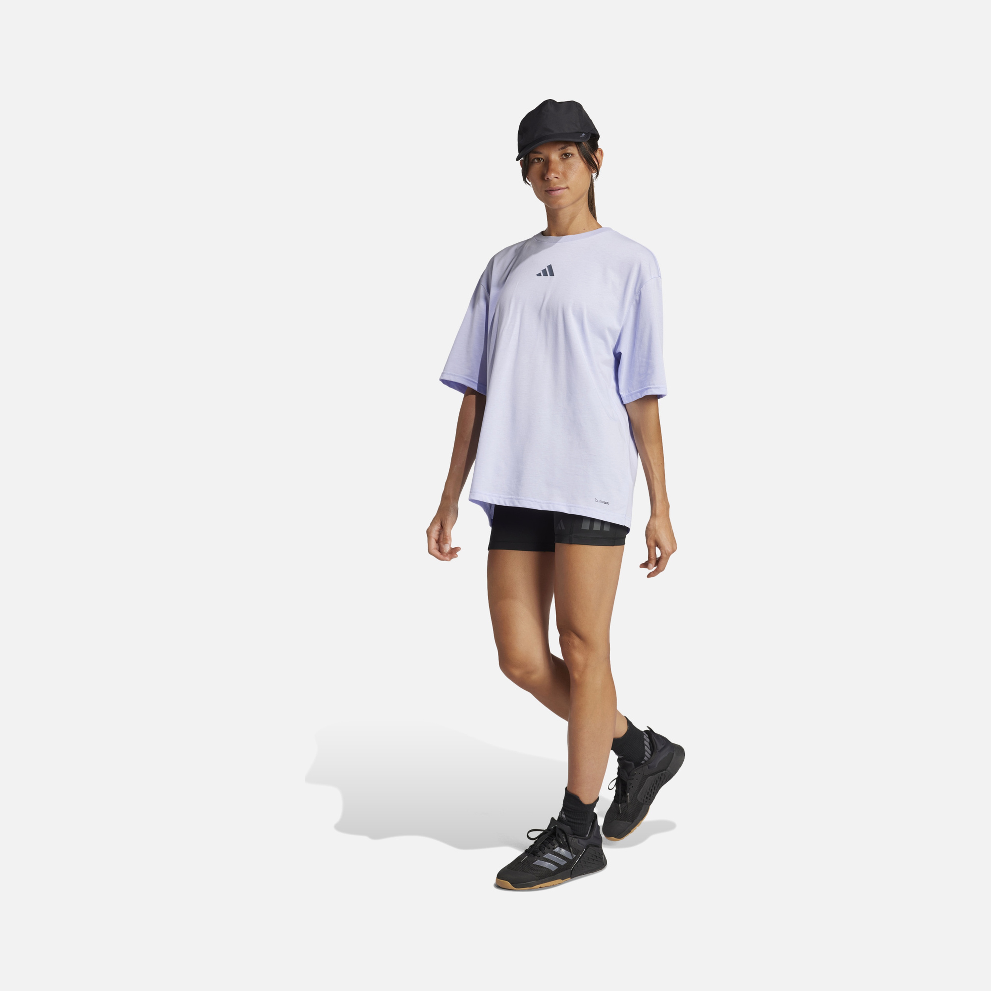 adidas Strong ''One Rep At A Time Graphic'' Oversized Gym & Training Short-Sleeve Kadın Tişört