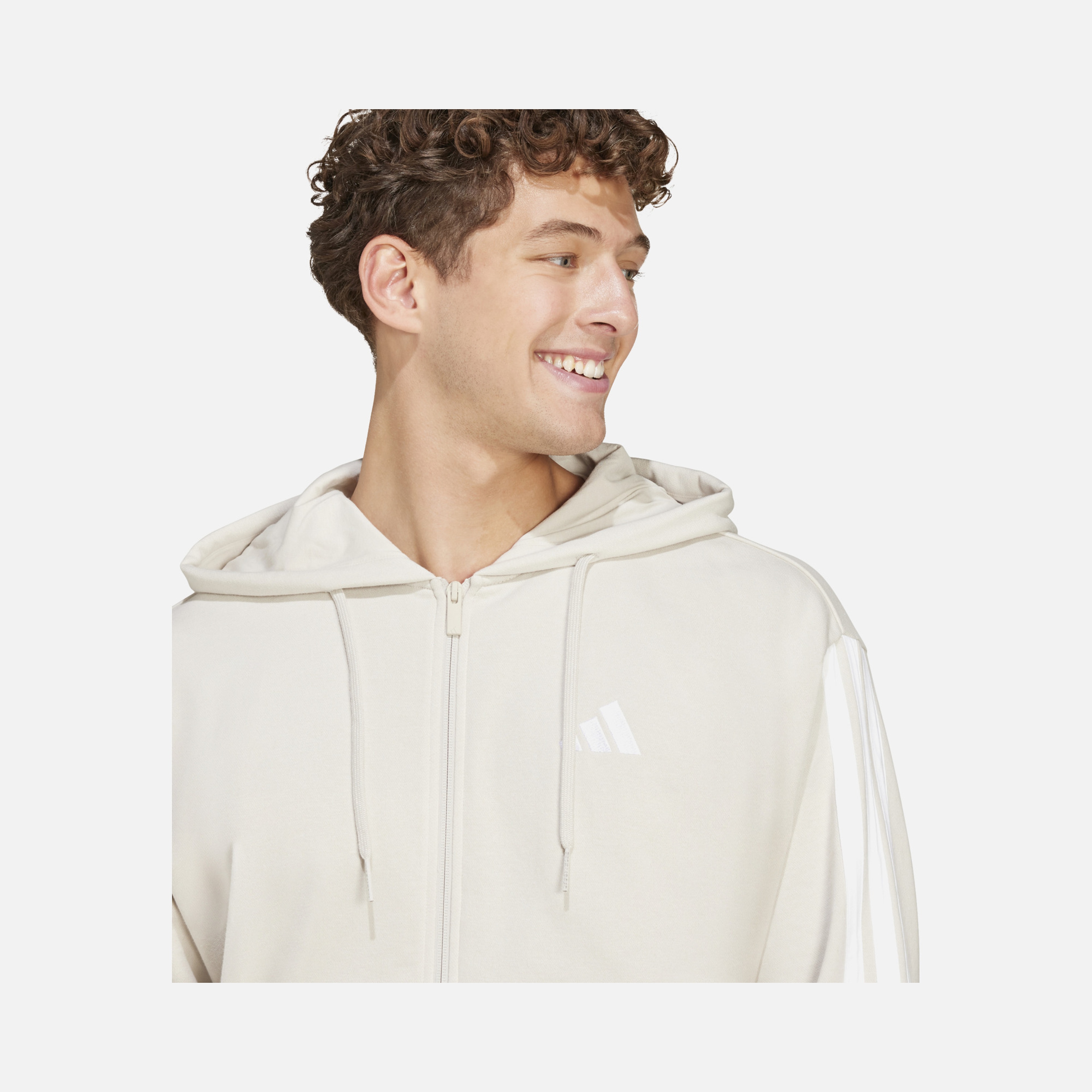 adidas Sportswear Essentials 3-Stripes French Terry Full-Zip Hooded Erkek Sweatshirt