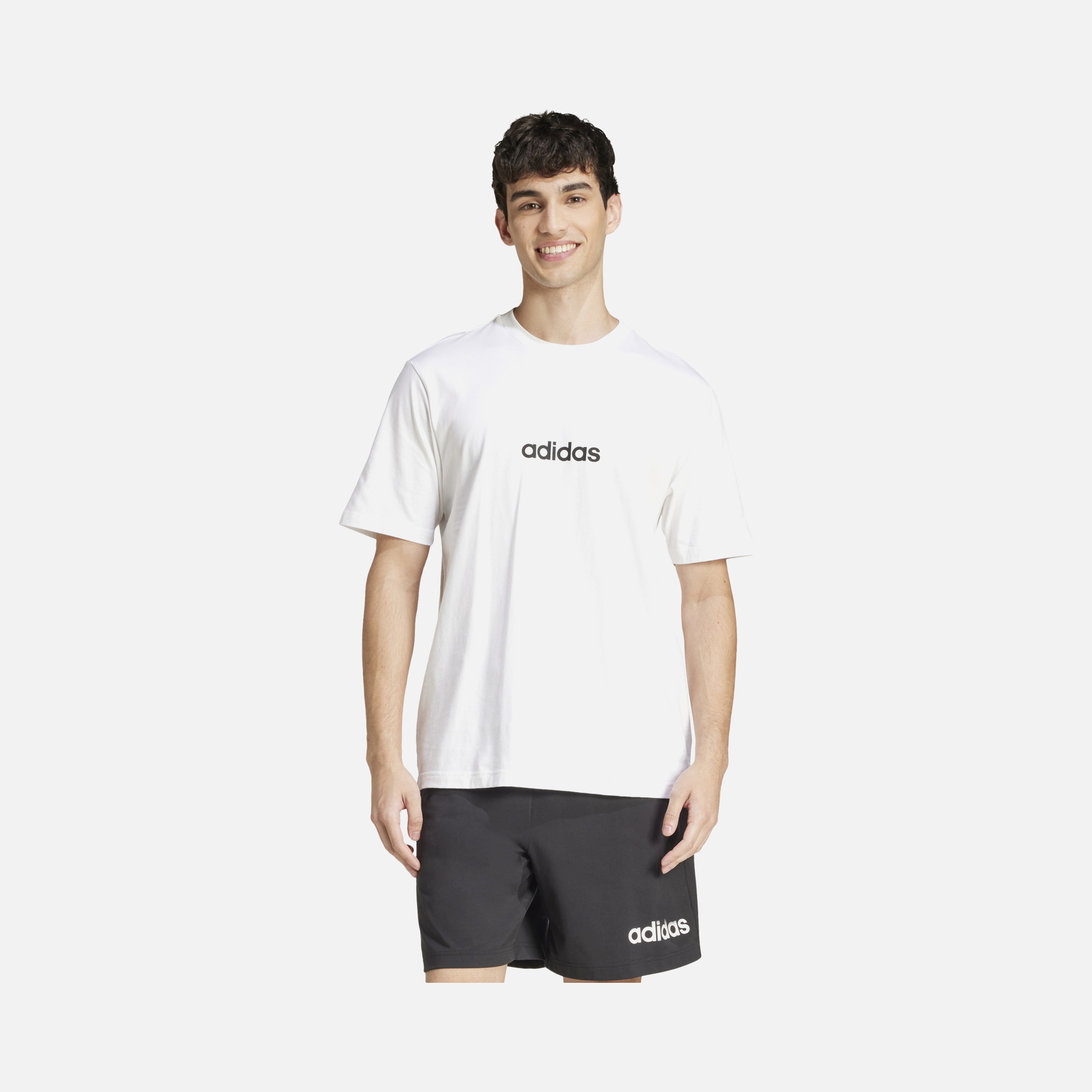 adidas Sportswear Essentials Linear Single Jersey Short-Sleeve Erkek Tişört