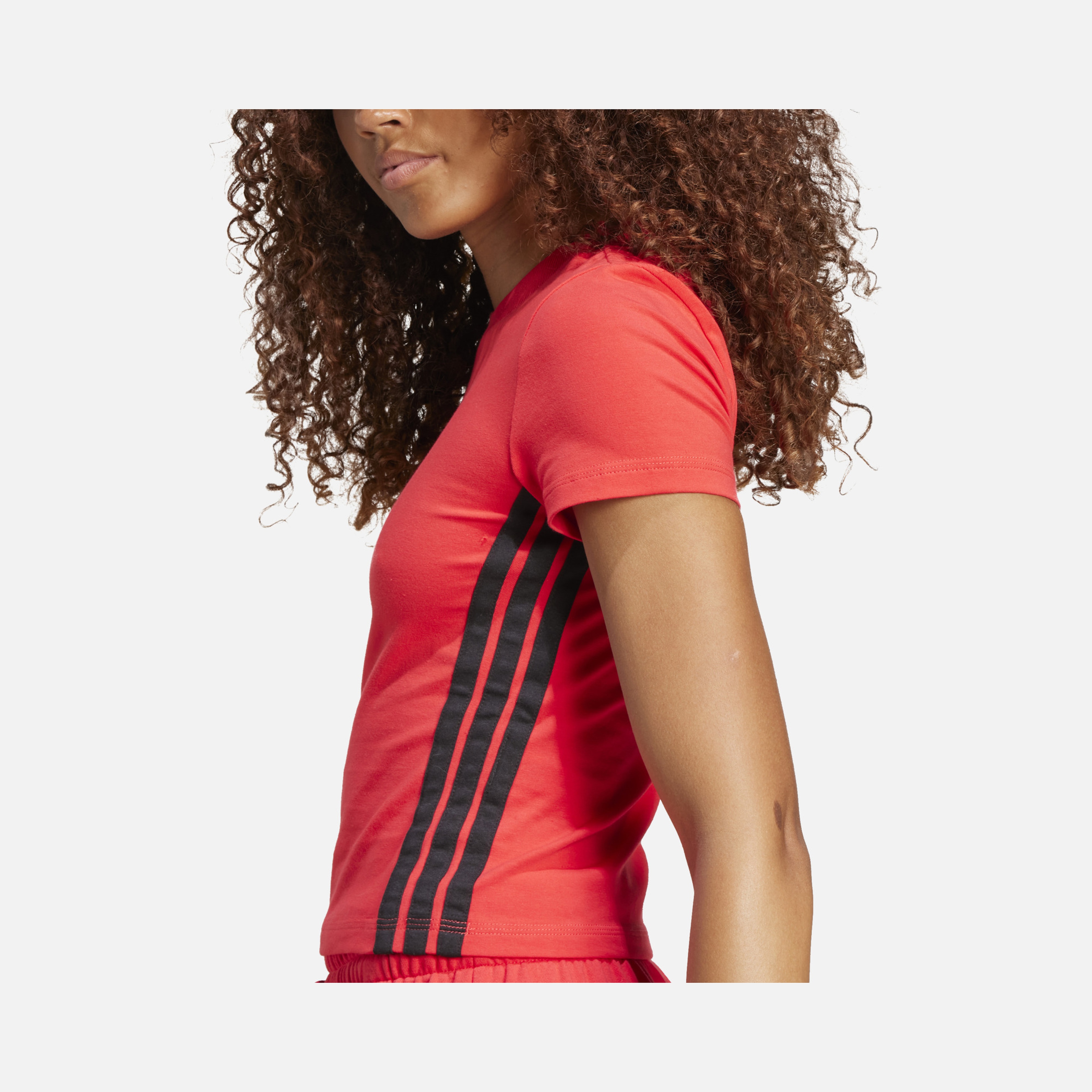 adidas Sportswear Essentials 3-Stripes Slim-Fit Short-Sleeve Kadın Tişört