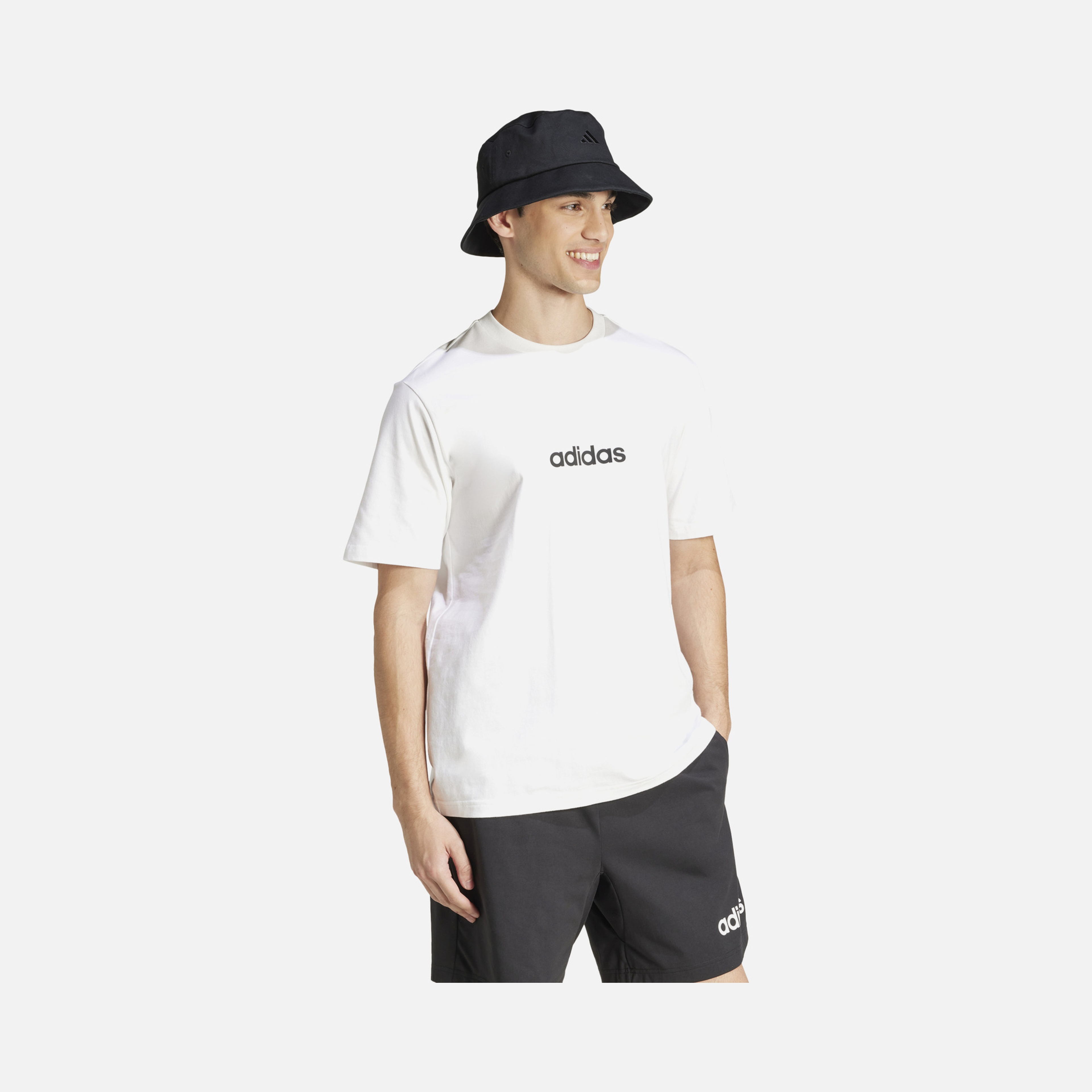 adidas Sportswear Essentials Linear Single Jersey Short-Sleeve Erkek Tişört