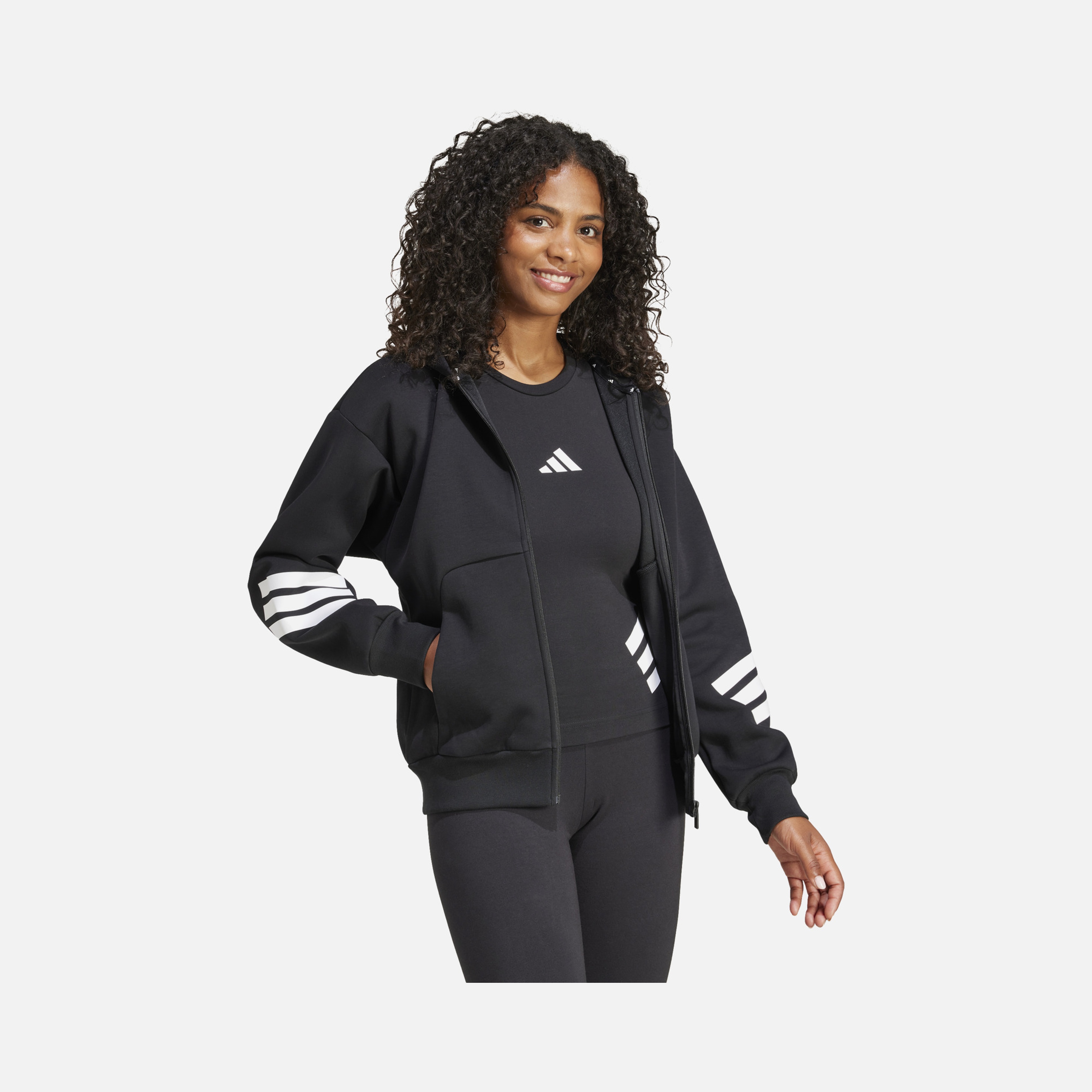 adidas Sportswear Future Icons 3-Stripes Full-Zip Hooded Kadın Sweatshirt