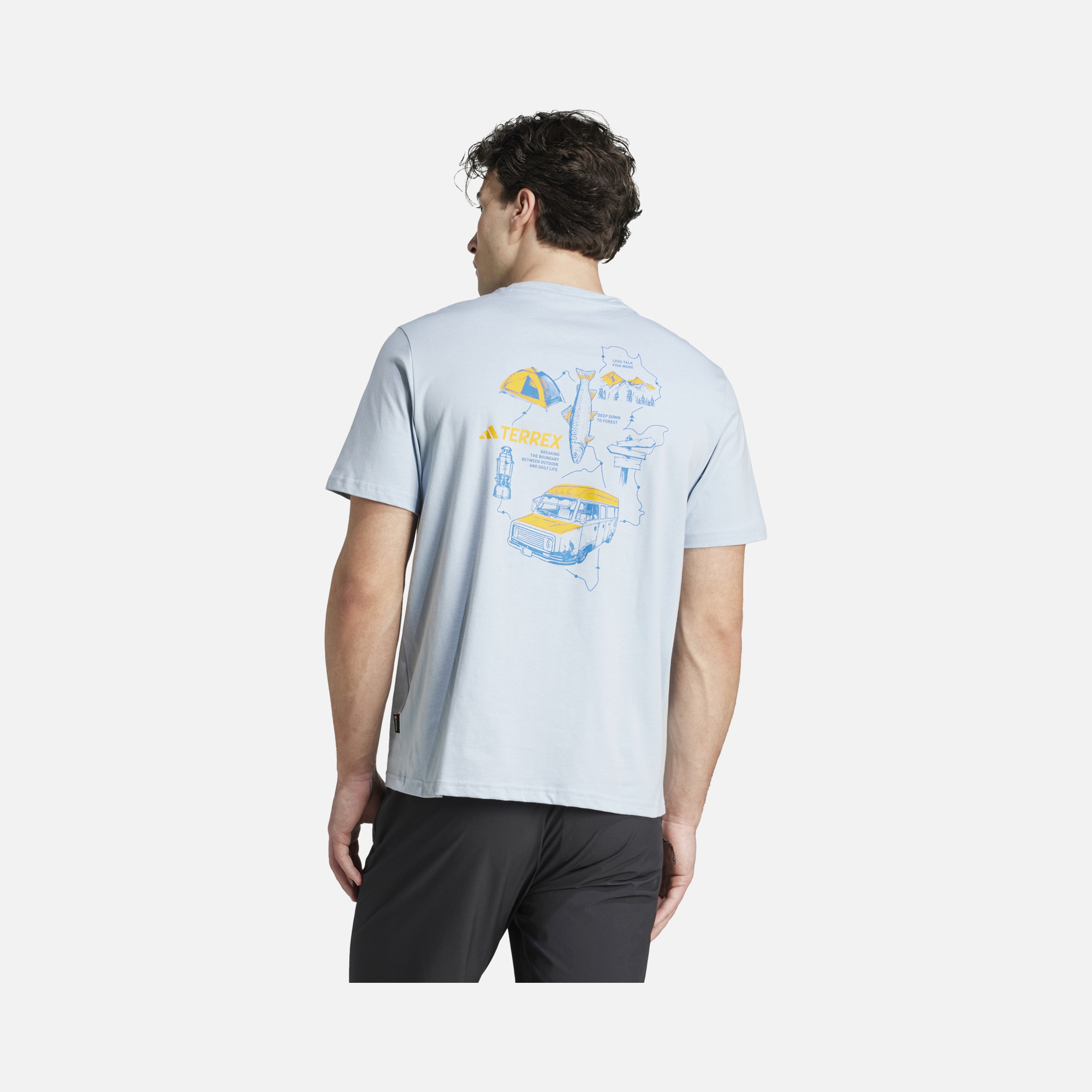 adidas Terrex Polygiene Graphic Hiking Short-Sleeve Erkek Tişört