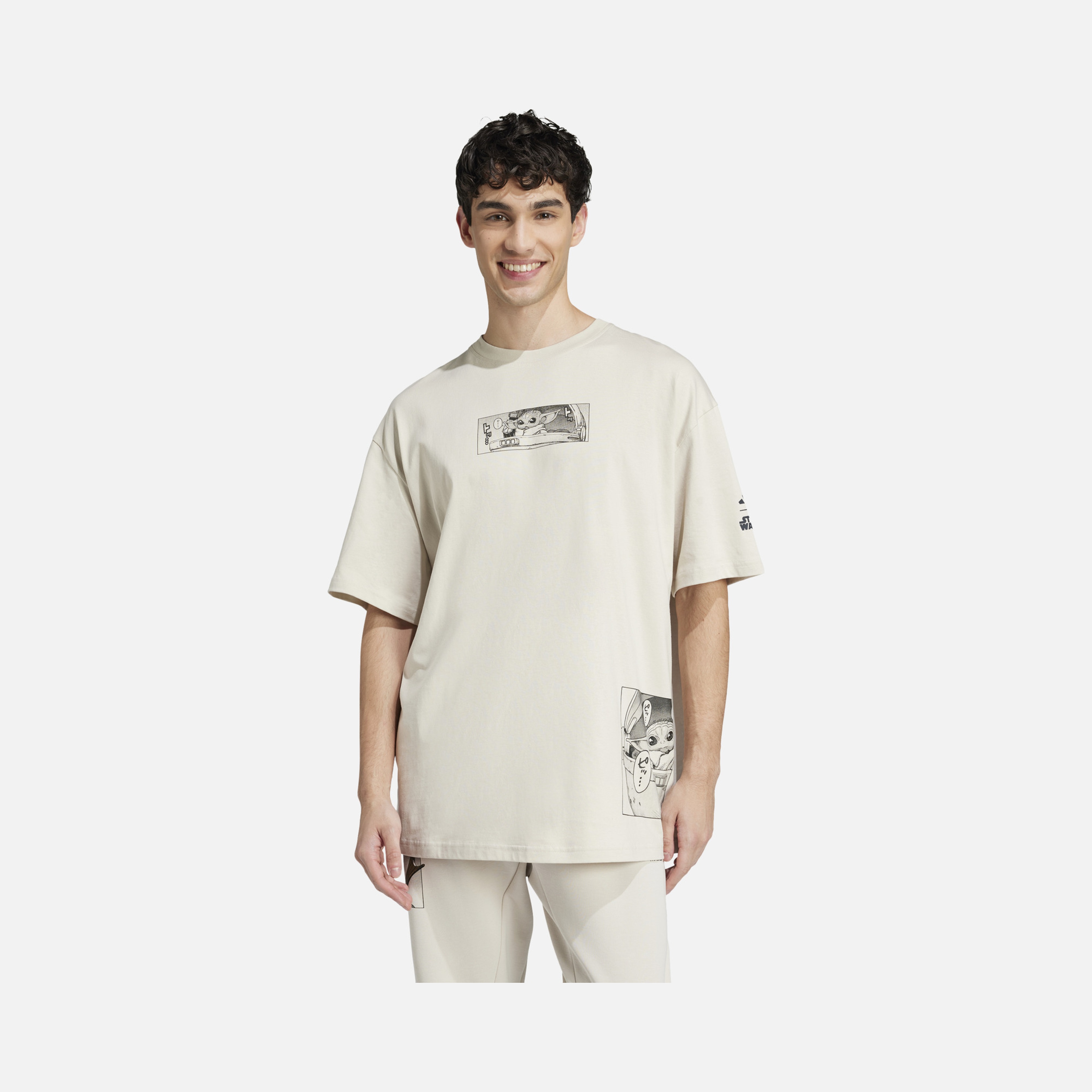 adidas X Star Wars The Mandalorian Graphic & Grogu Print Oversized