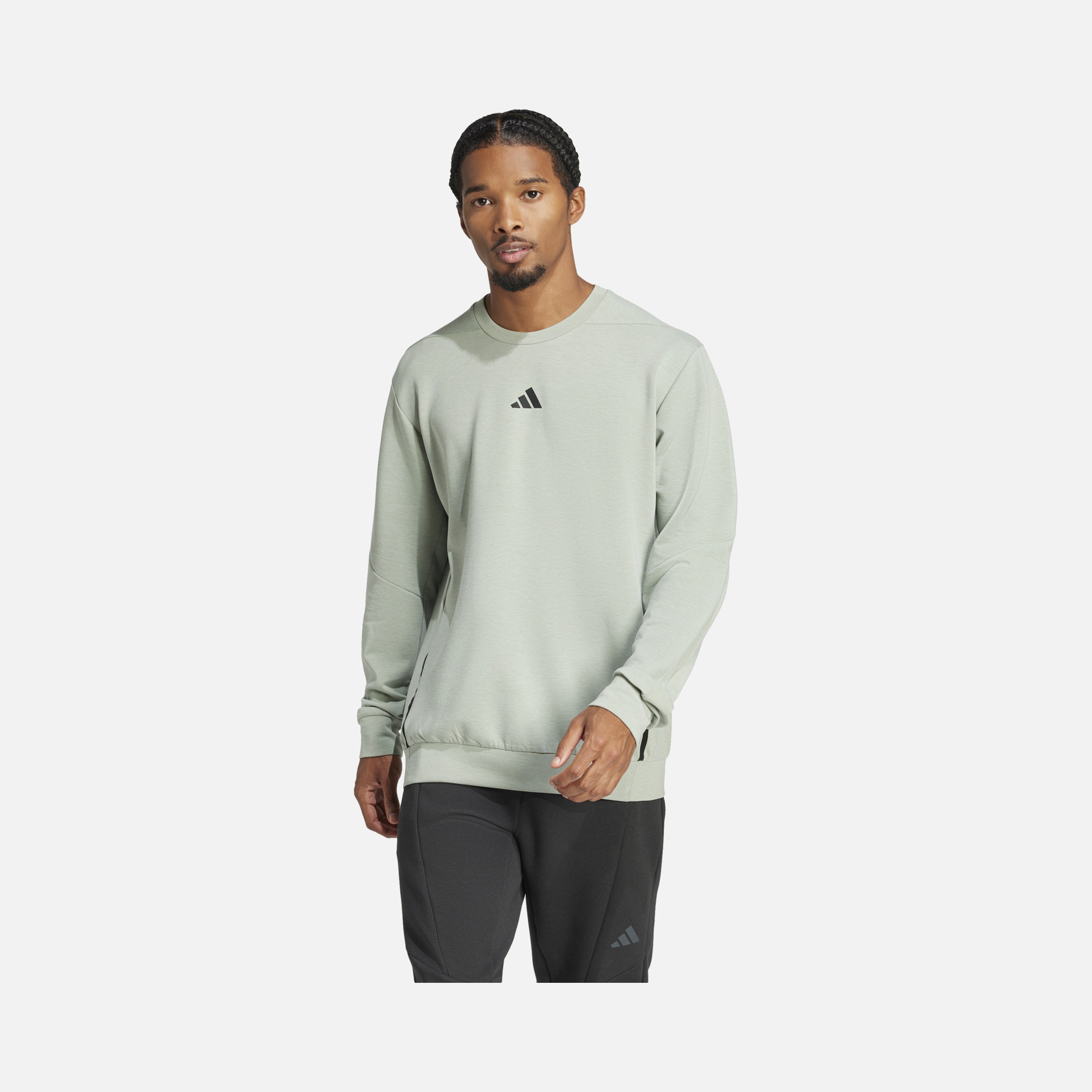 adidas AEROREADY Designed for Gym & Training Crew Erkek Sweatshirt