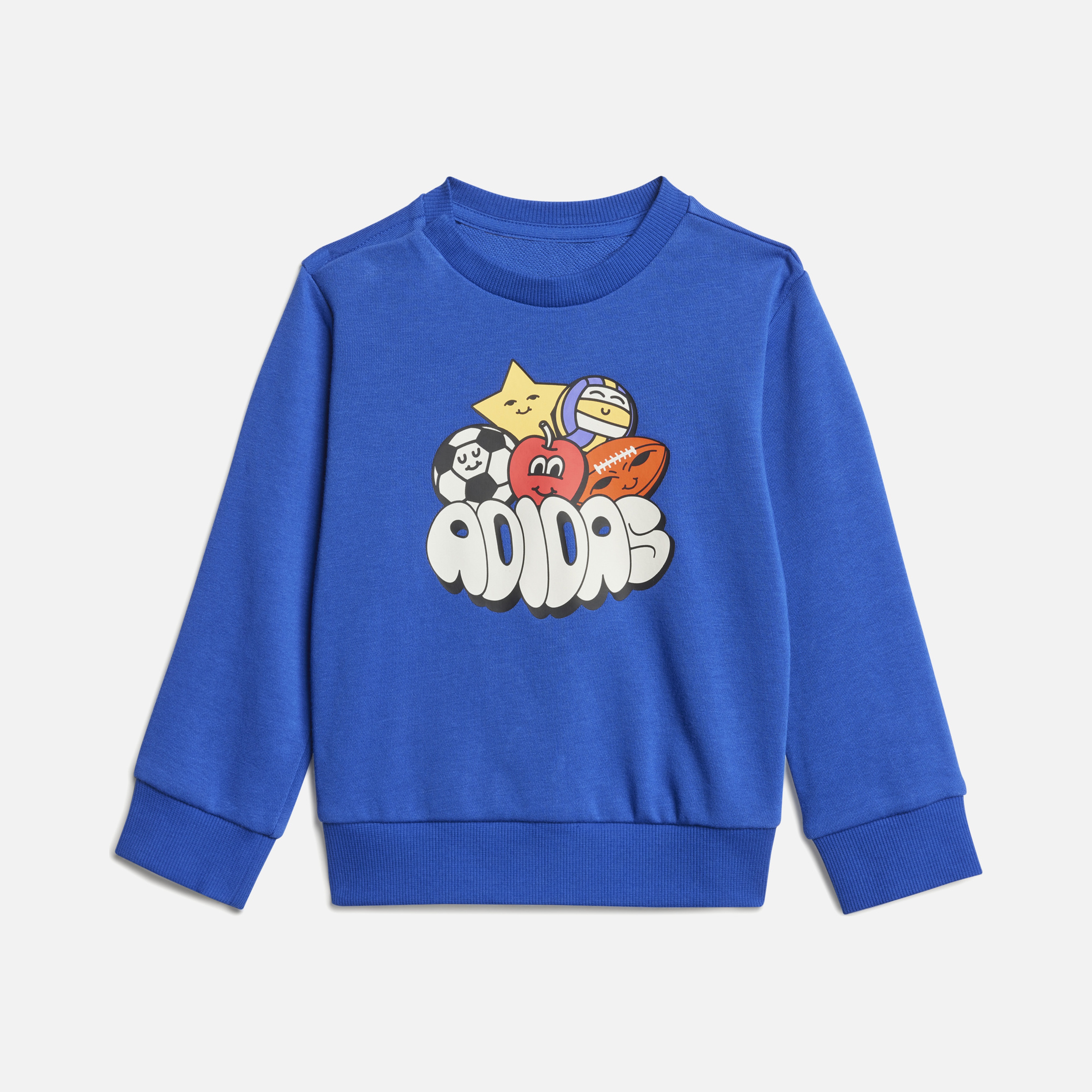 adidas Seasonal Essentials Fun All Over Printed French Terry 2 Snaps on Shoulder Bebek Eşofman Takımı