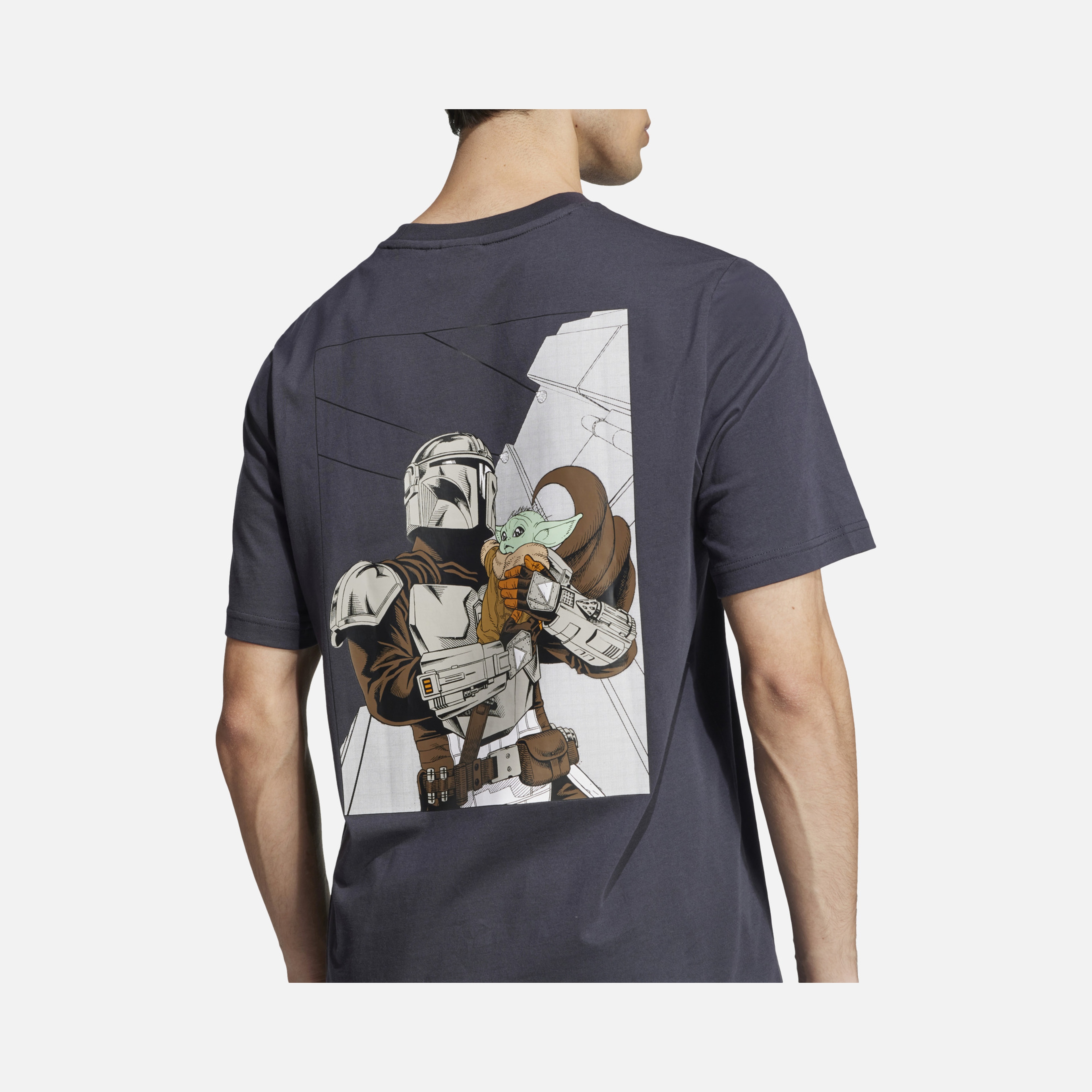 adidas X Star Wars The Mandalorian & Grogu Graphic Print Gym & Training Short-Sleeve Erkek Tişört