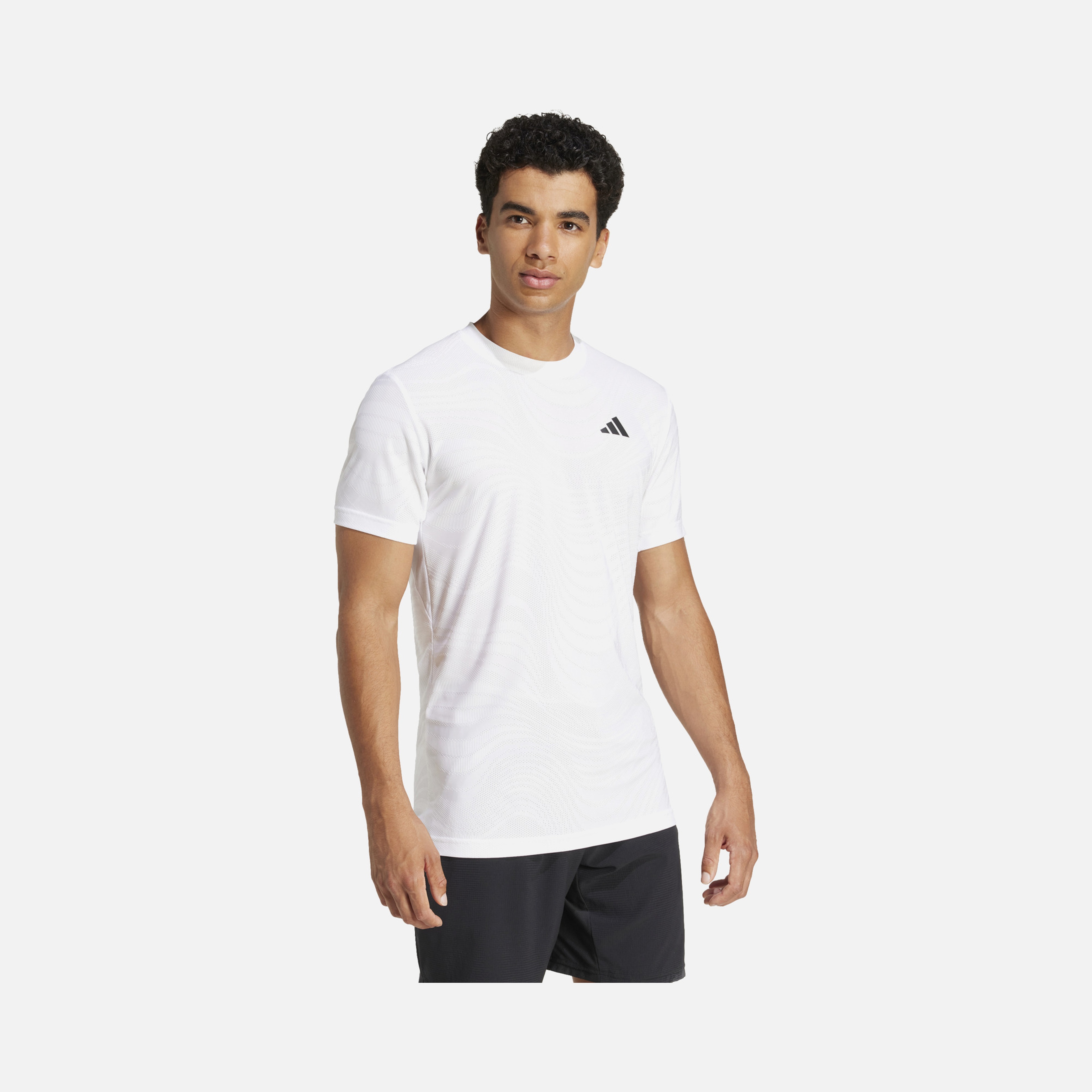adidas Climacool+ FreeLift Tennis Pro Slim Cut Crew Neck Short-Sleeve Erkek Tişört