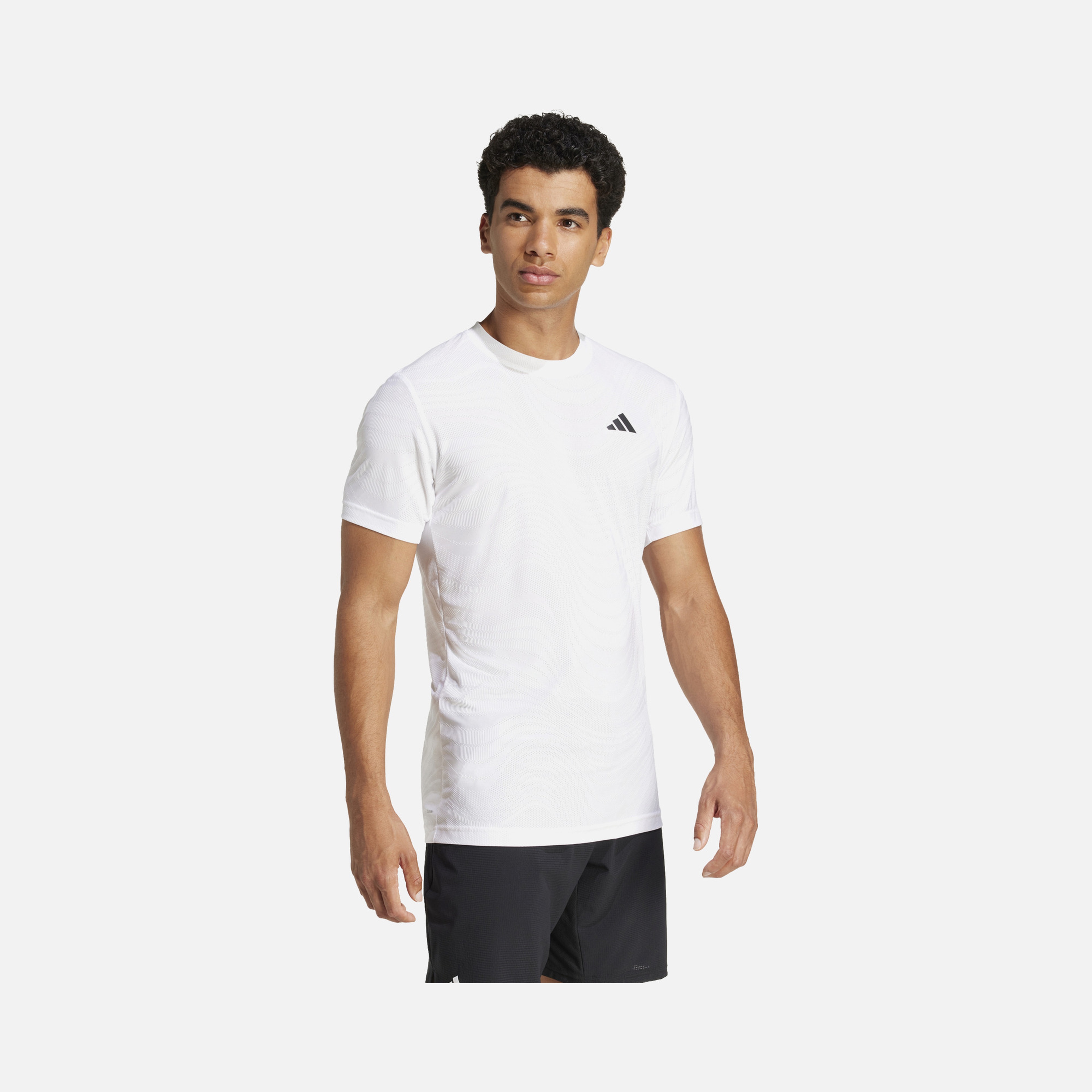 adidas Climacool+ FreeLift Tennis Pro Slim Cut Crew Neck Short-Sleeve Erkek Tişört