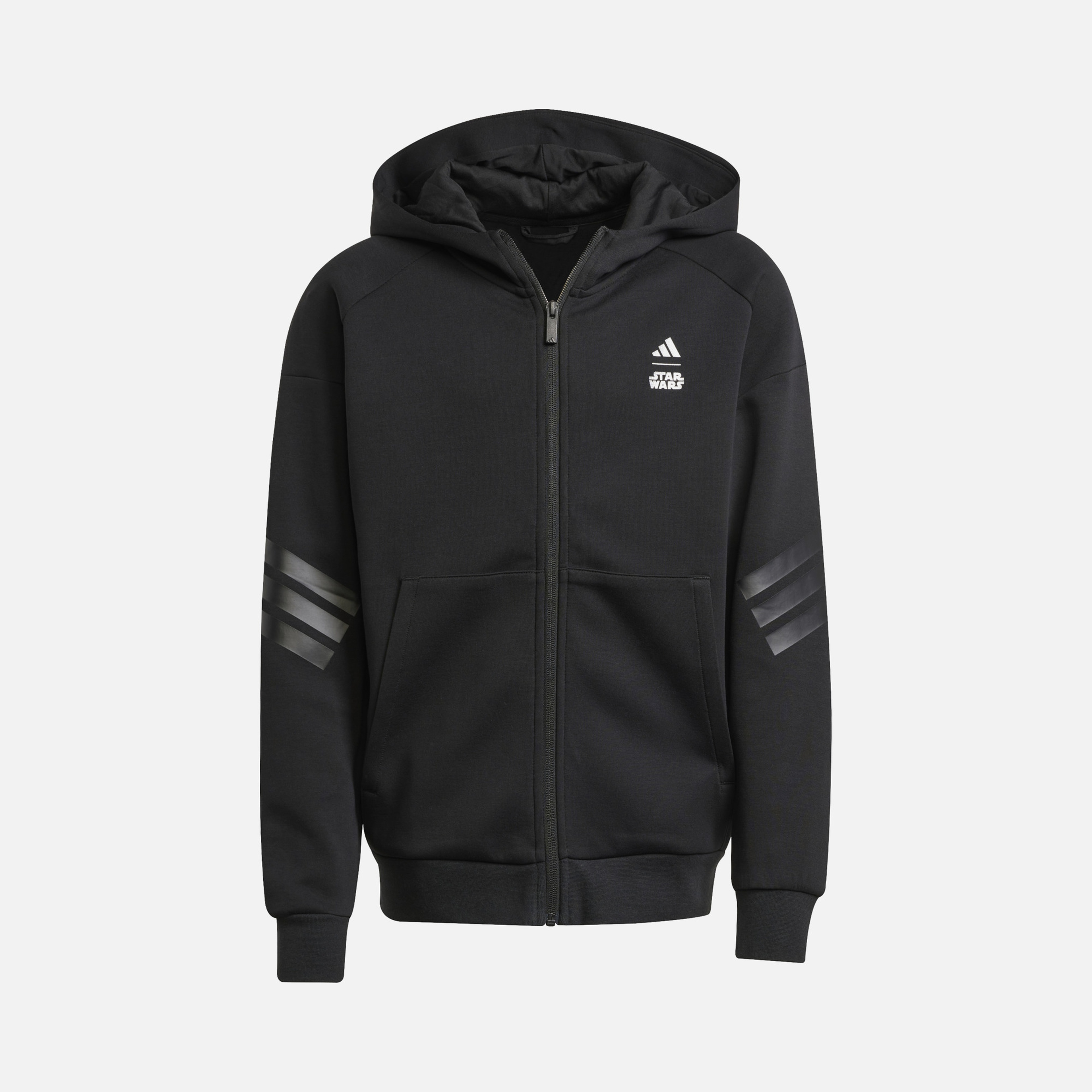 adidas Star Wars Mandalorian Printed 3-Stripes Full-Zip Hooded Çocuk Sweatshirt