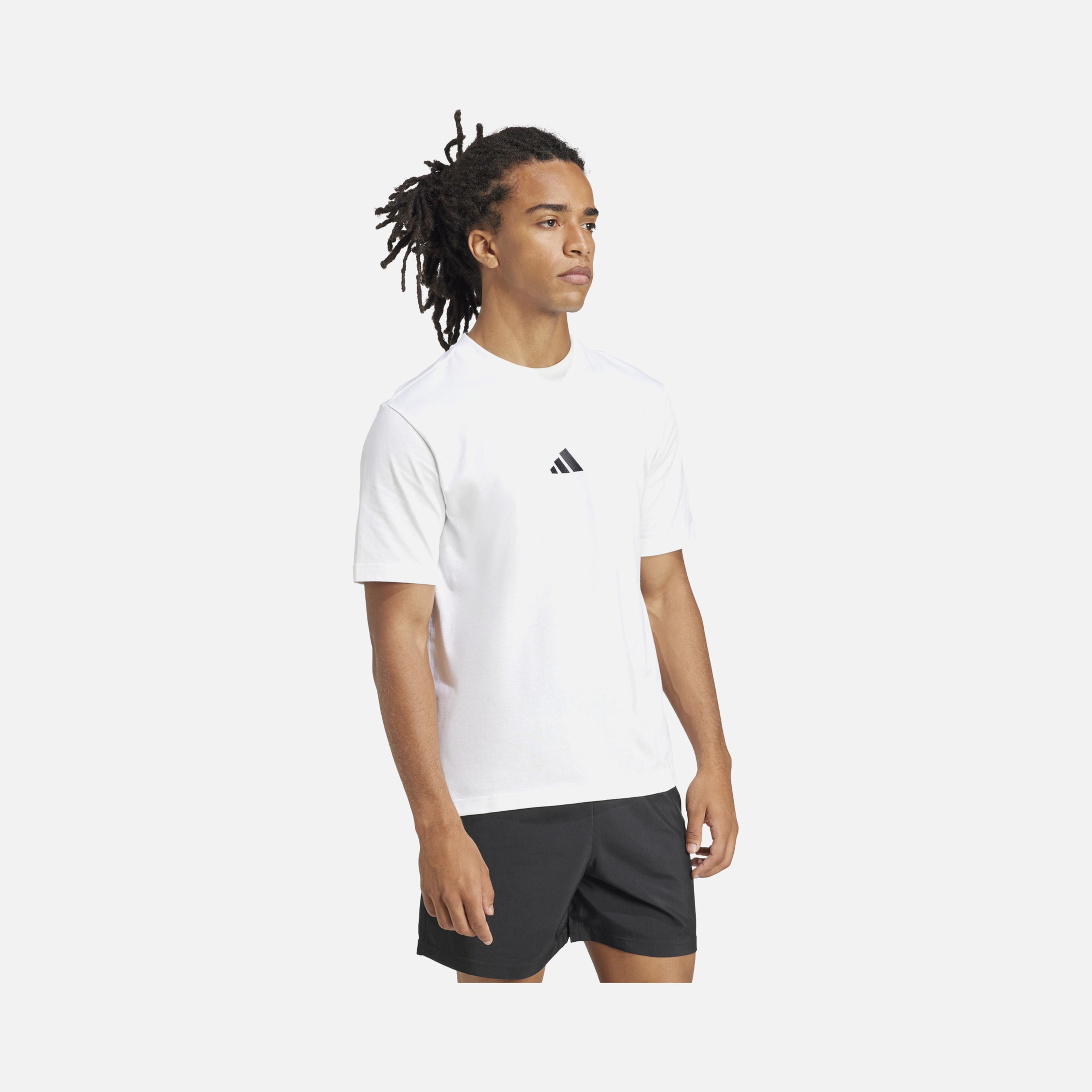 adidas Sportswear Essentials Embroidered Small Logo Single Jersey Short-Sleeve Erkek Tişört