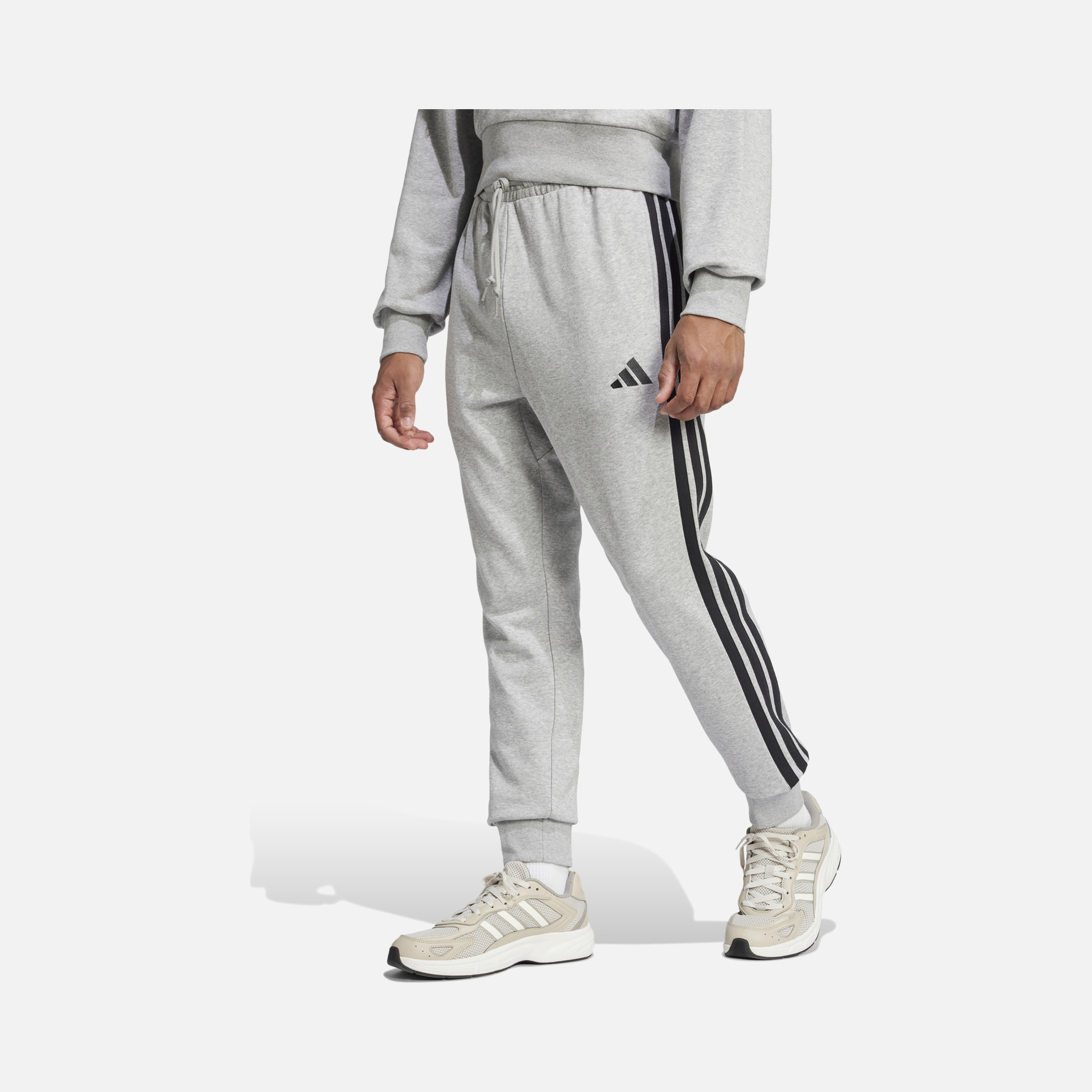 adidas Essential 3-Stripes French Terry Tapered Leg Design Erkek Eşofman Altı