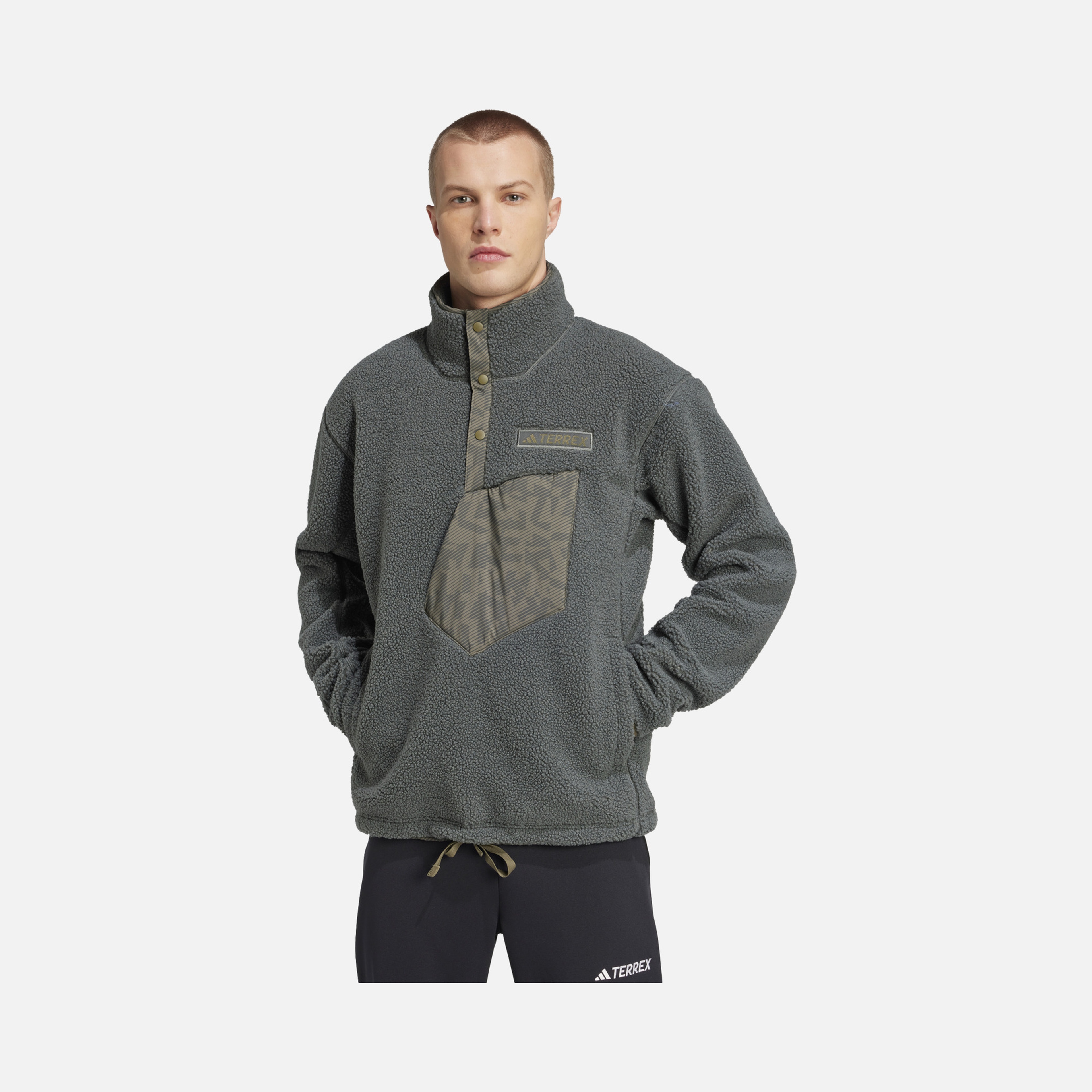 adidas Terrex XPL Faux Fur & Ripstop Fabric Details Pile Snap