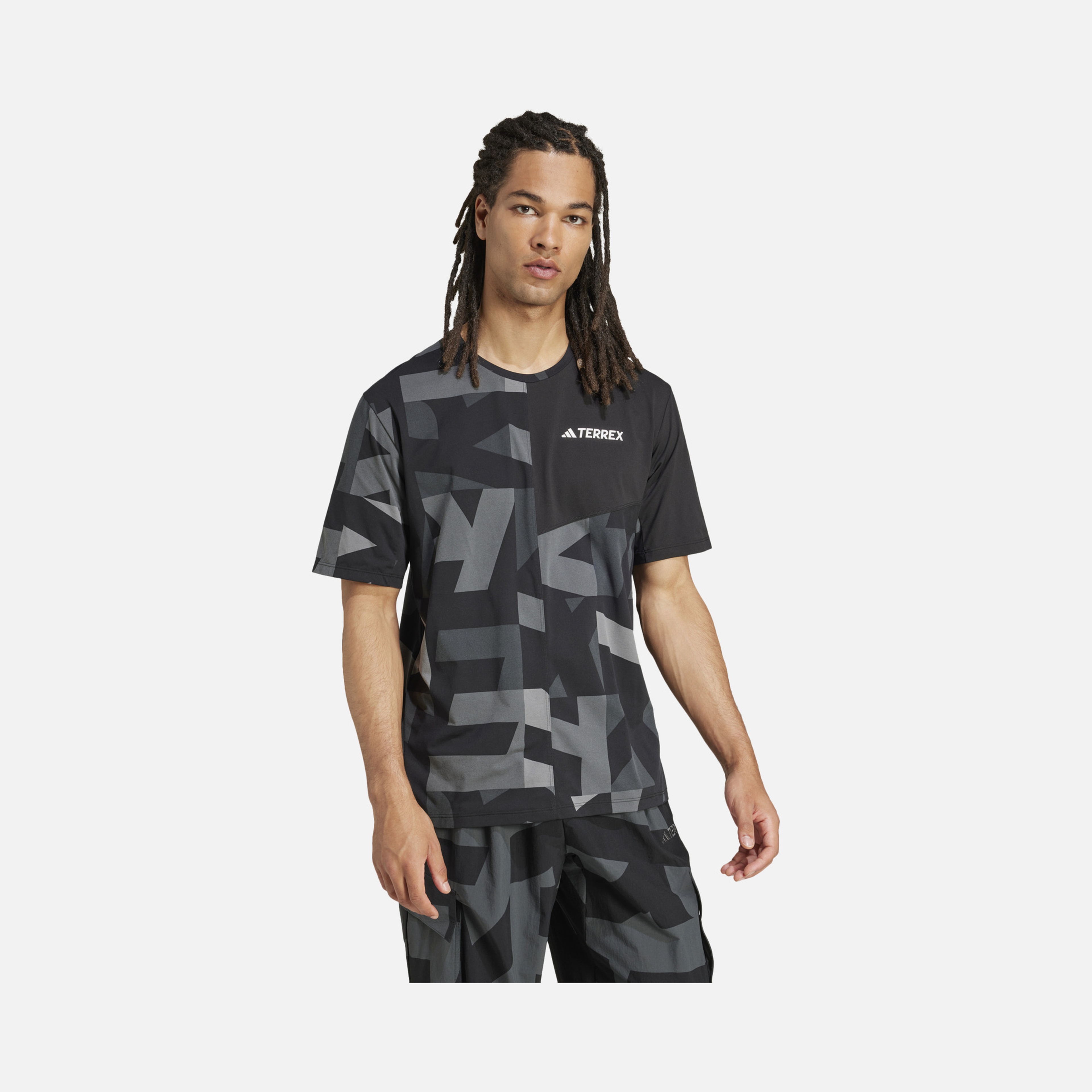 adidas Terrex Climacool Multi Printed Hiking Short-Sleeve Erkek Tişört