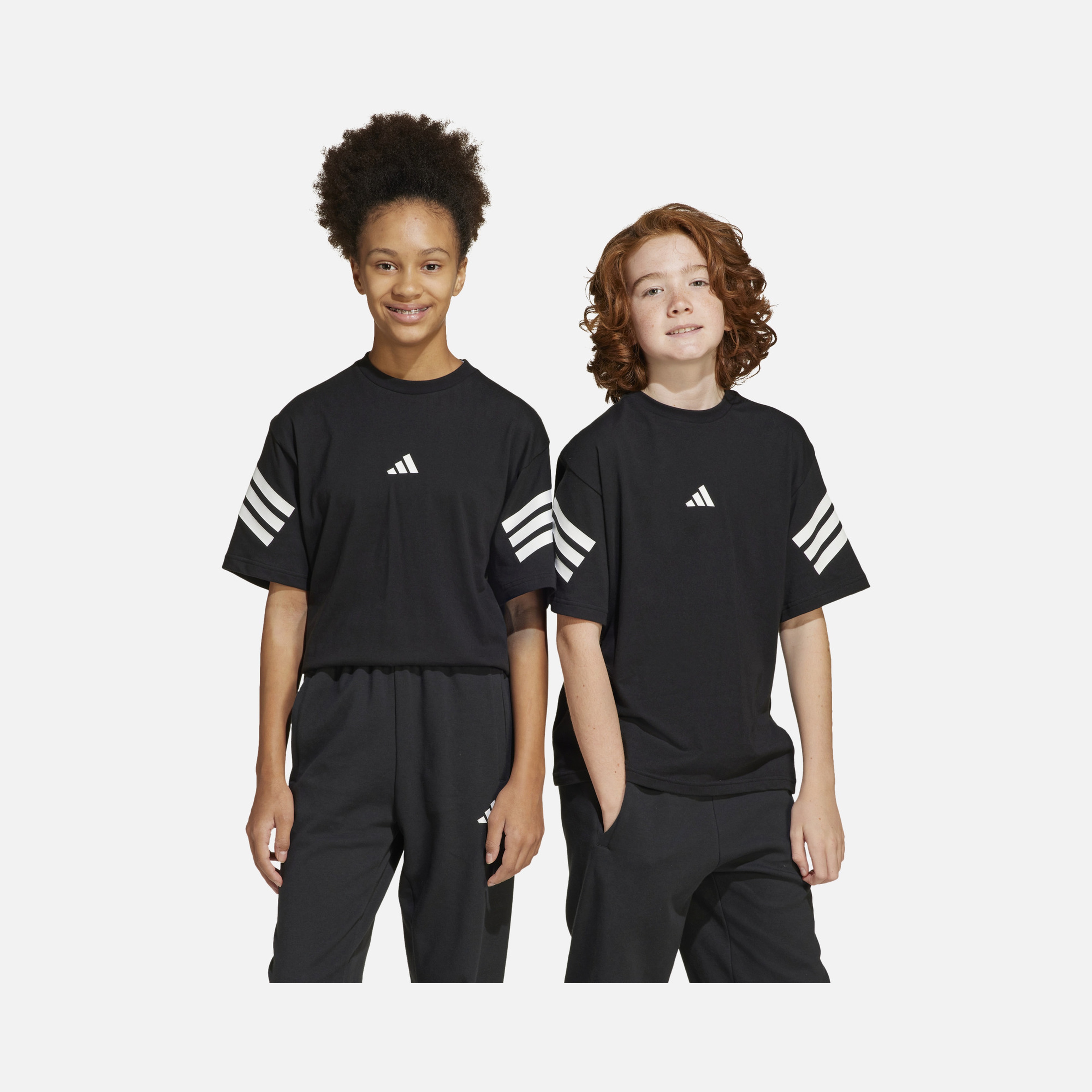 adidas Sportswear Future Icons 3-Stripes & 3-Bar Logo Detail Short-Sleeve Çocuk Tişört