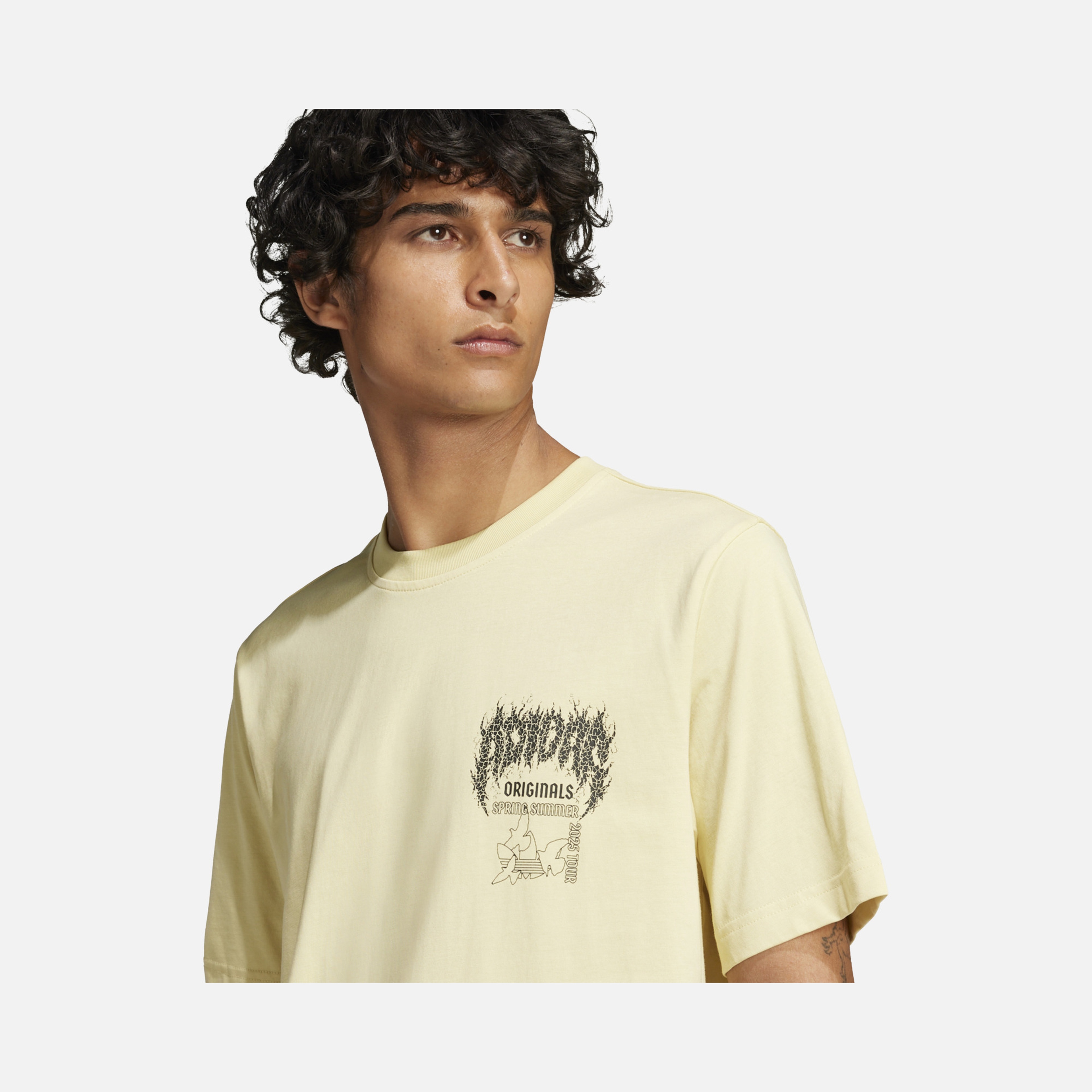 adidas Sportswear Q12 Trefoil Series Fashion Elevated Bright Oversized Graphics Short-Sleeve Erkek Tişört
