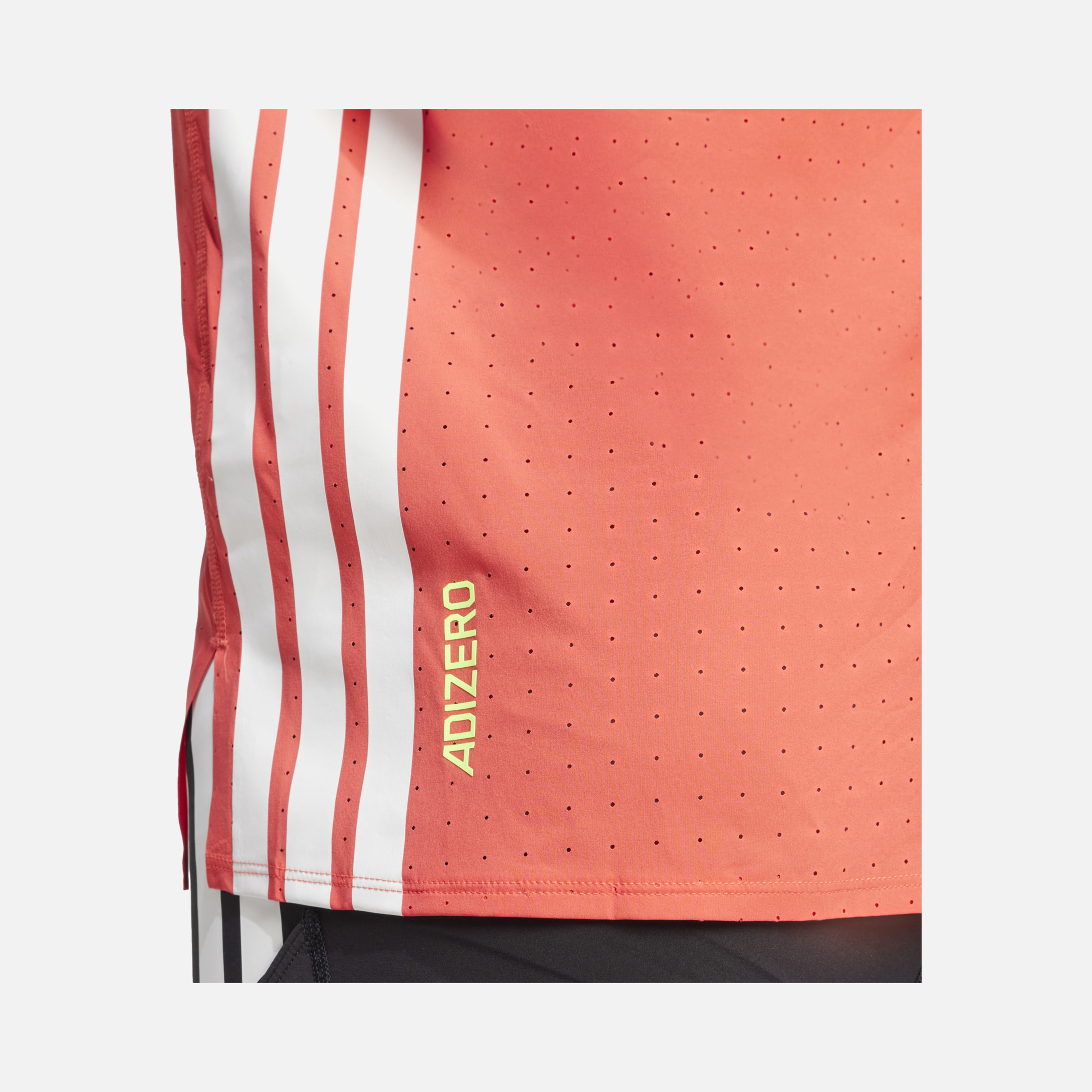 adidas Adizero 3-Stripes Running Short-Sleeve Erkek Tişört