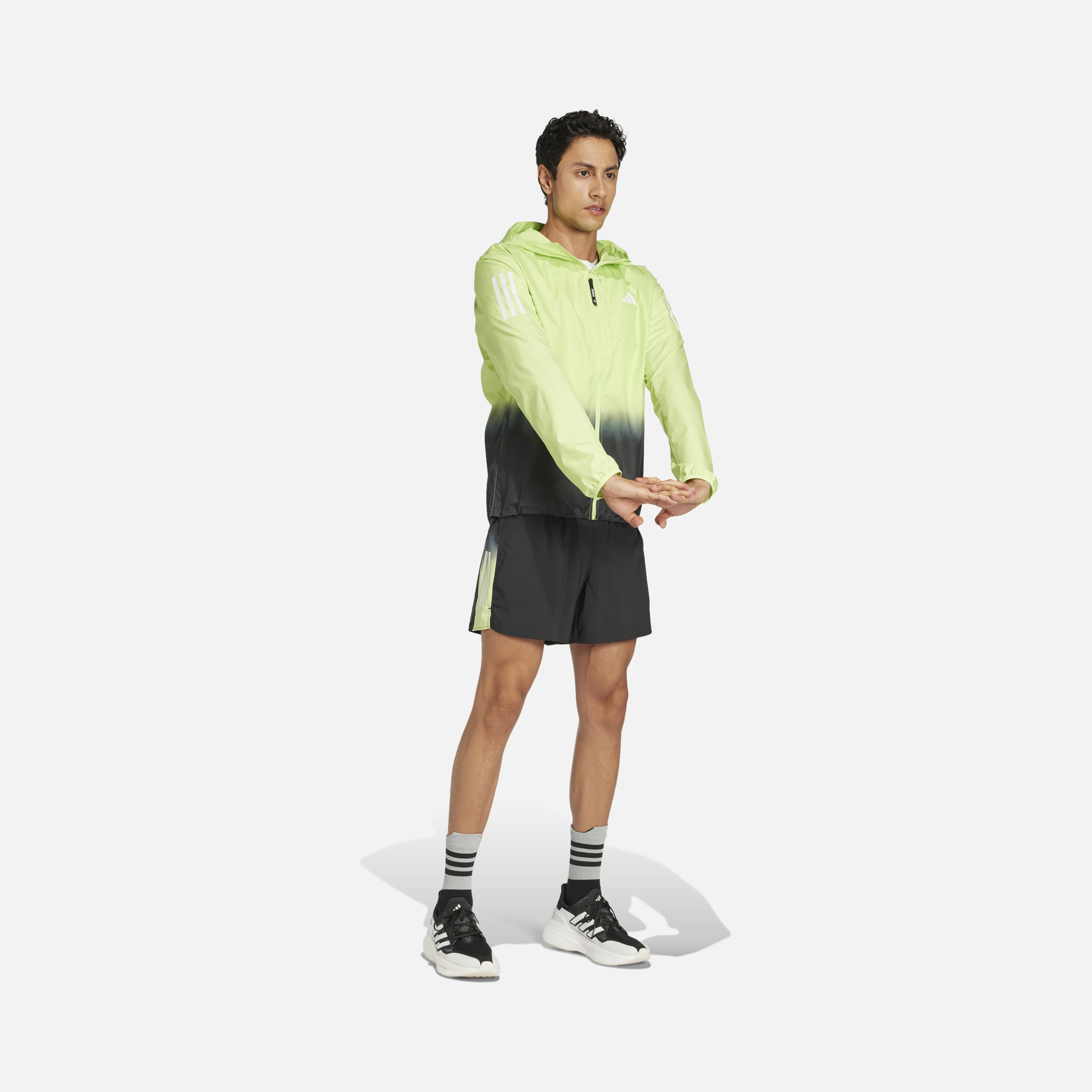 adidas Climacool Own the Run Colorblock Running Full-Zip Hooded Erkek Ceket